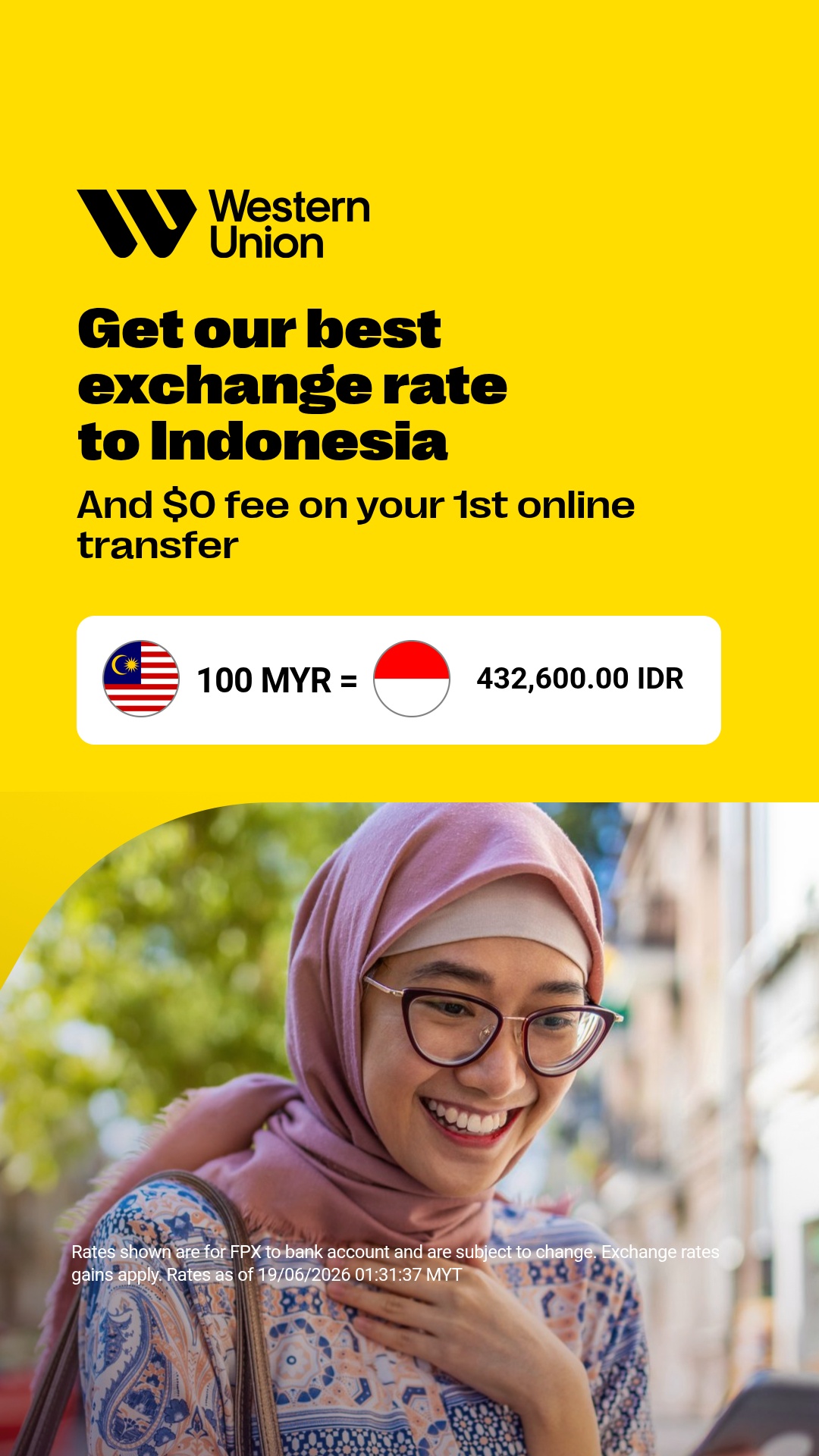 Western Union Facebook ad