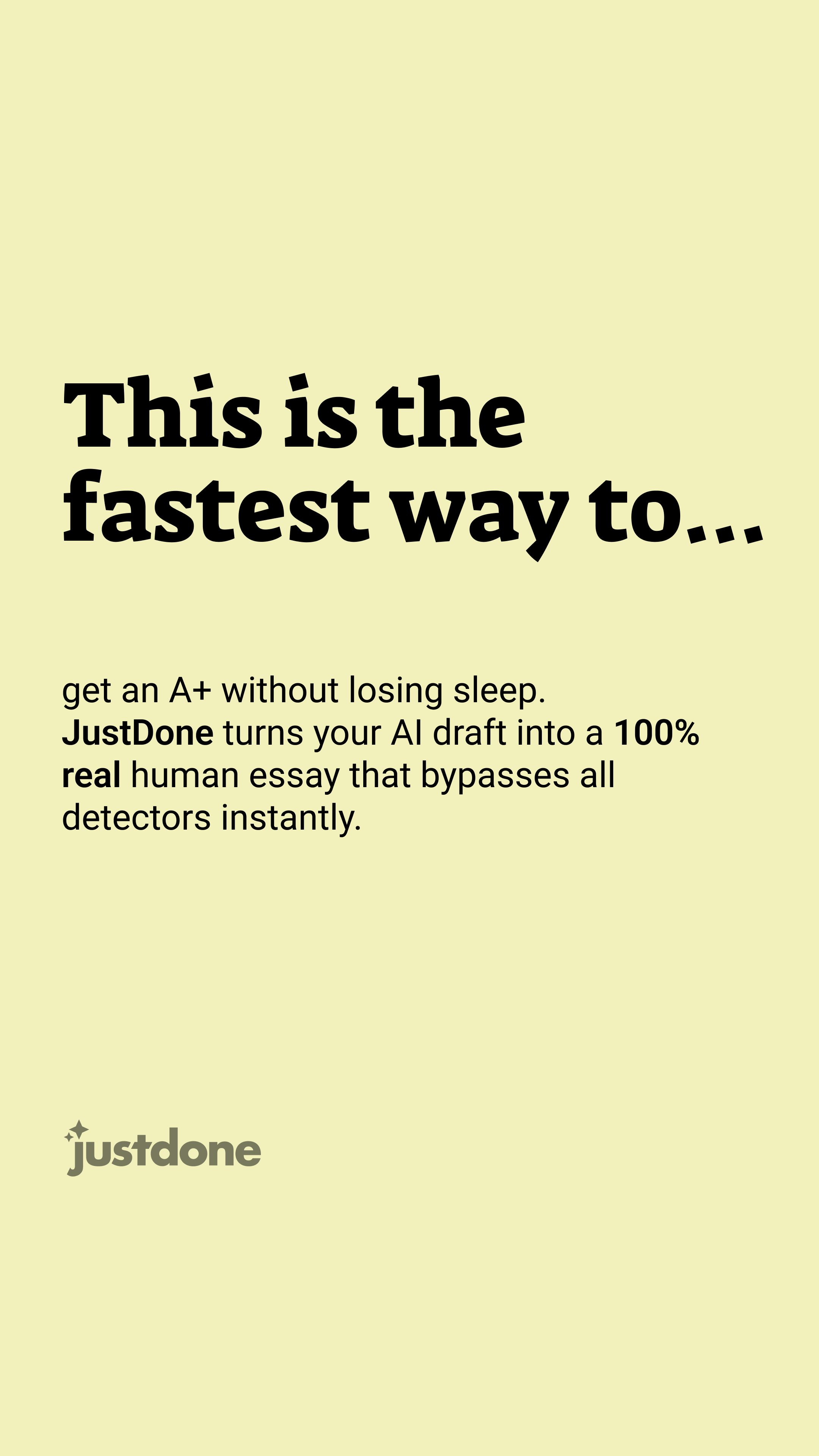 JustDone Facebook ad