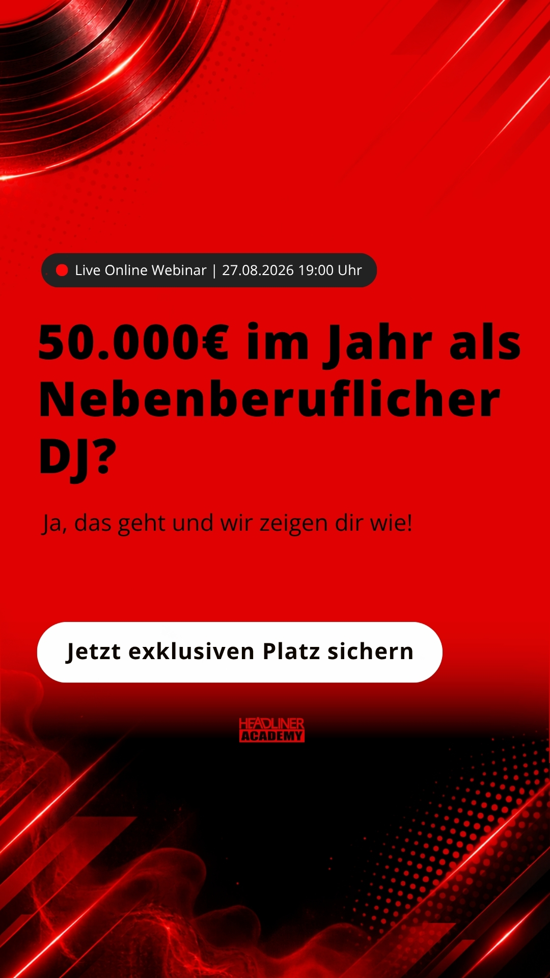 Headliner Academy Facebook ad: Warum viele DJs zu wenig verdienen