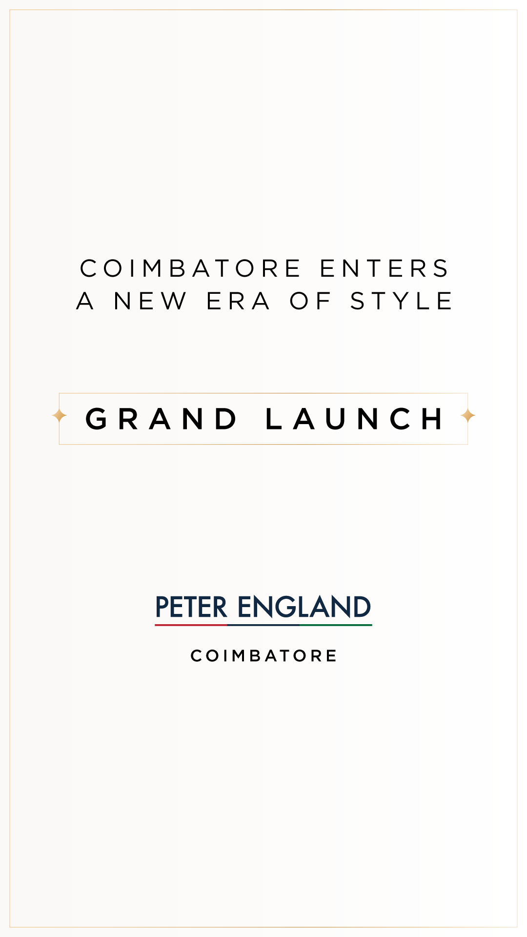 Peter England Facebook ad: We're now in your city.