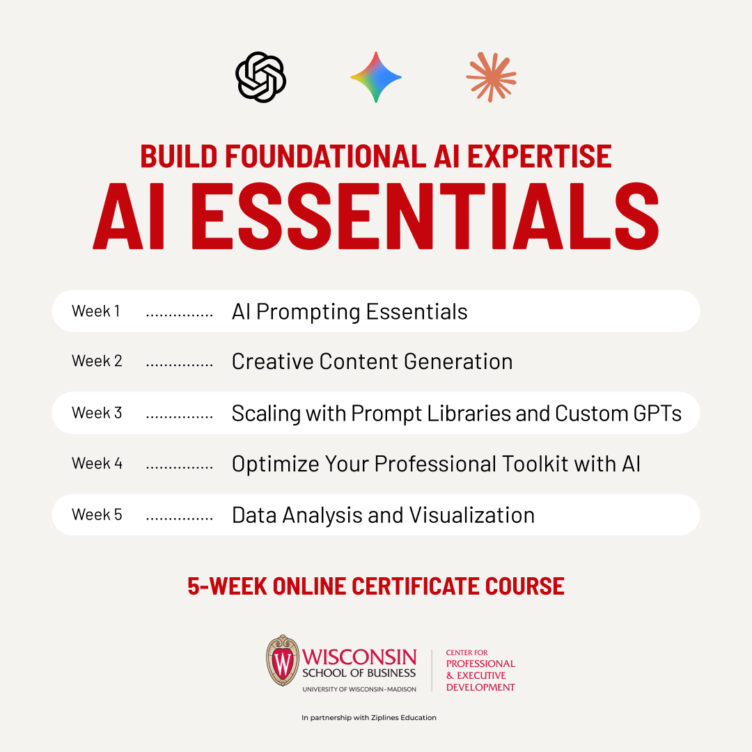 WSB Center for Professional & Executive Development Facebook ad: Solve Real Business Problems With AI