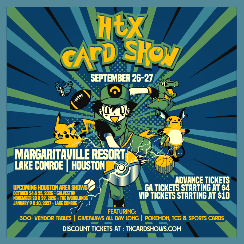 TX Card Shows Facebook ad: HTX Card Show this September - Houston Area's Pokemon…