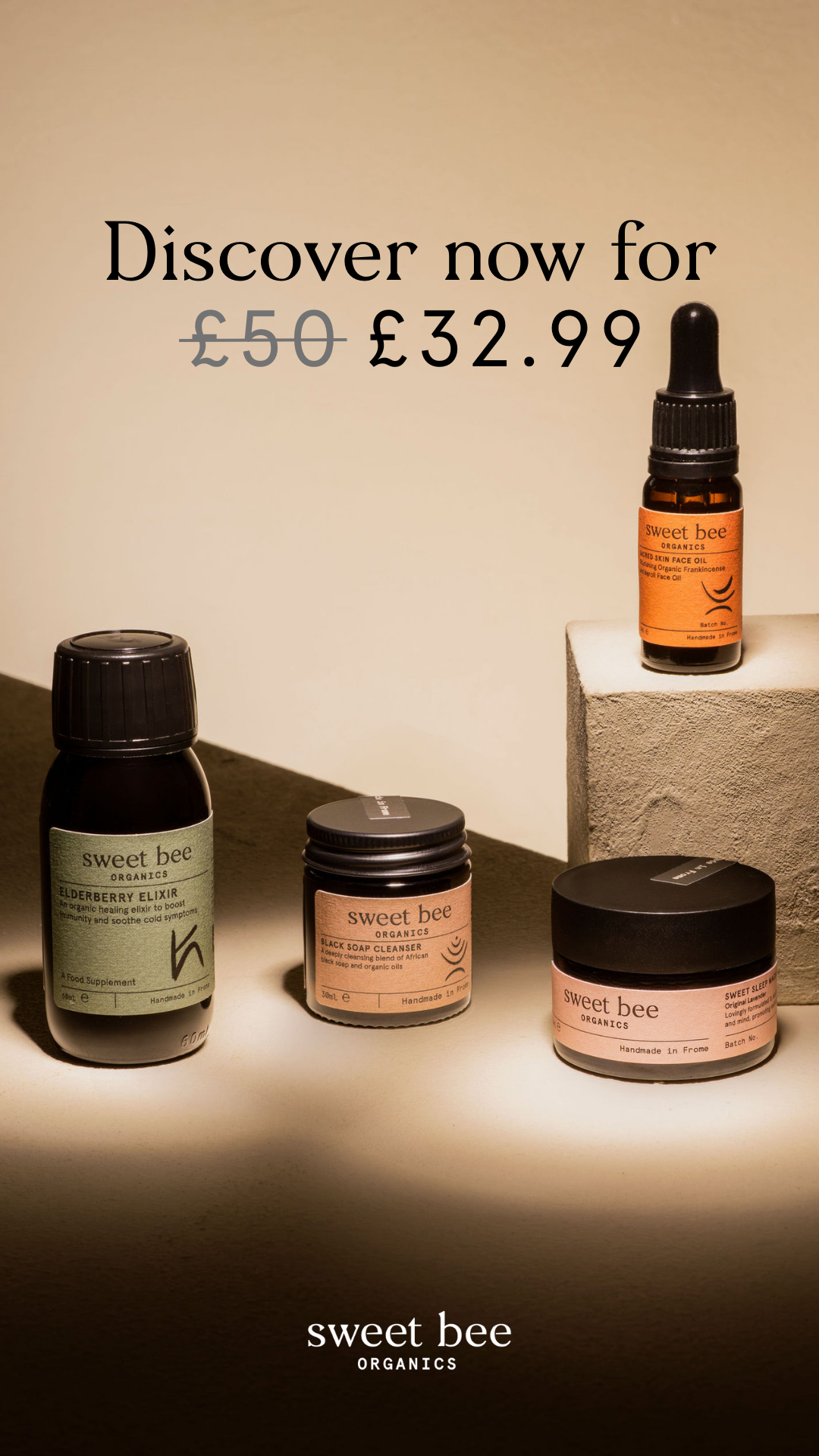 Sweet Bee Organics Facebook ad