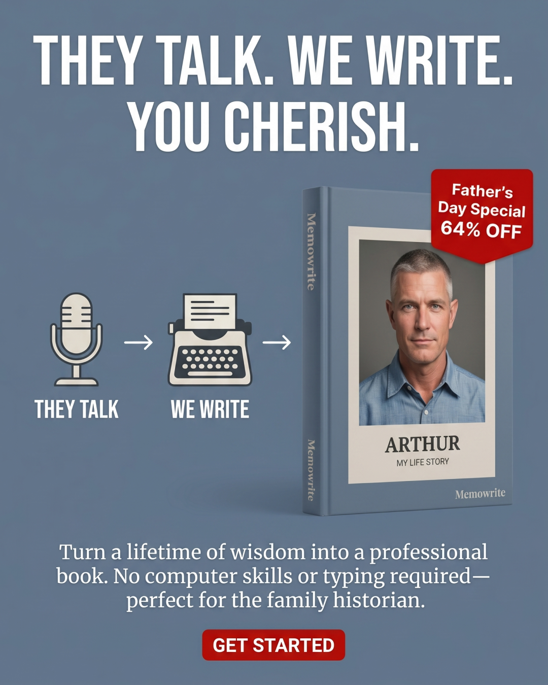 Memowrite Facebook ad