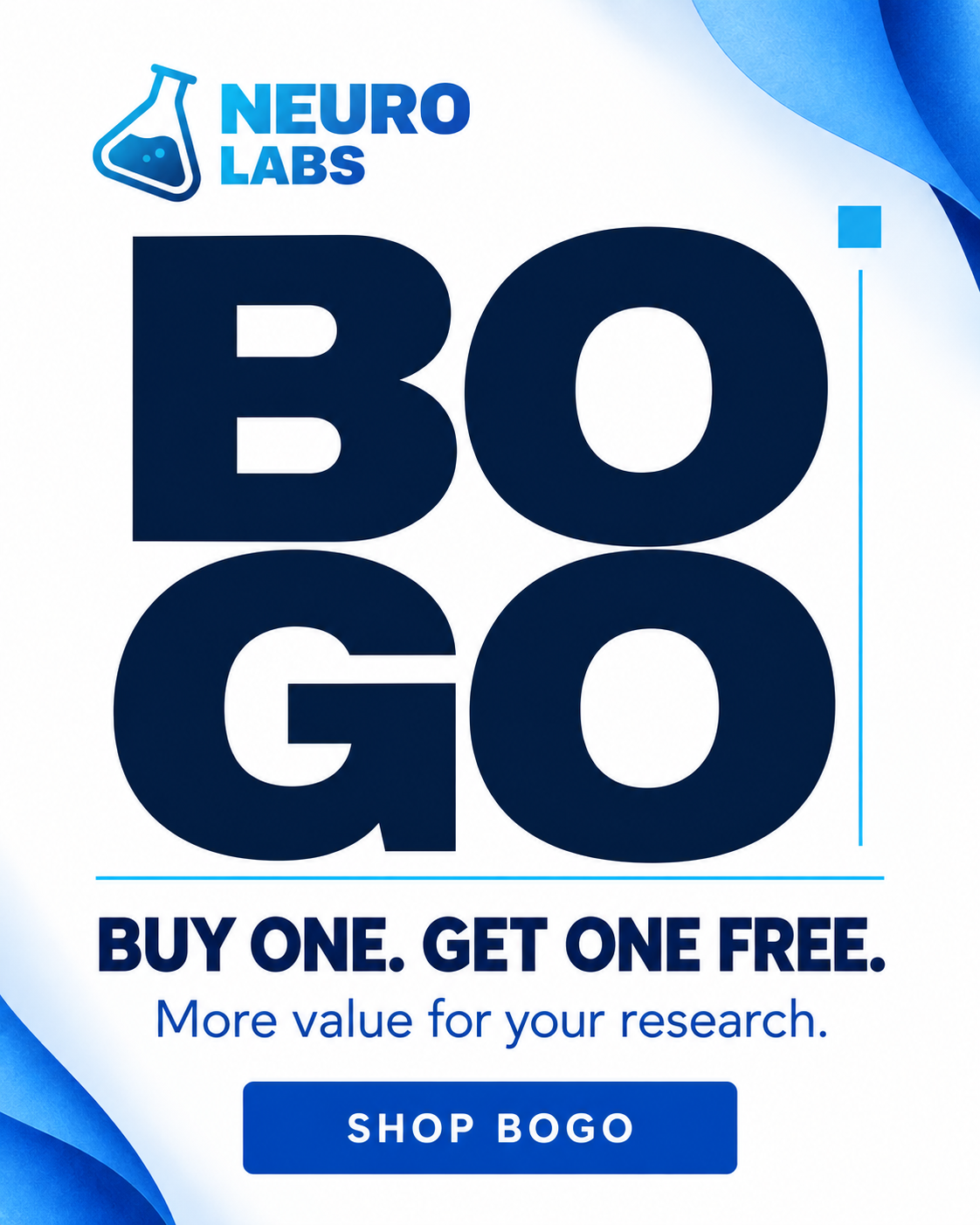 NL Facebook ad: NeuroLabs, Premium Research Peptides | ≥99% COA-Tested USA