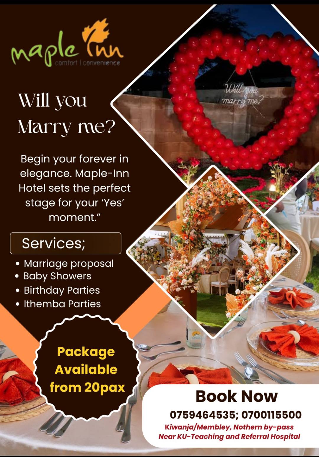 Maple Inn Nairobi Facebook ad