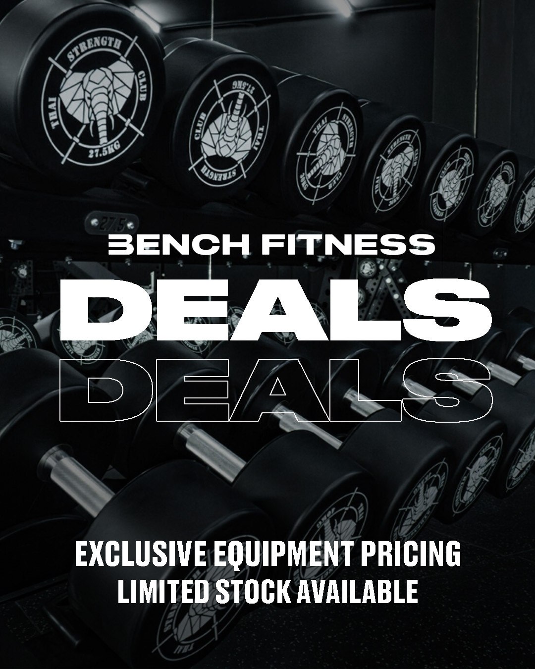 Bench Fitness Equipment Facebook ad: ลดสูงสุด 60% สินค้า Bench Fitness Equipment!
