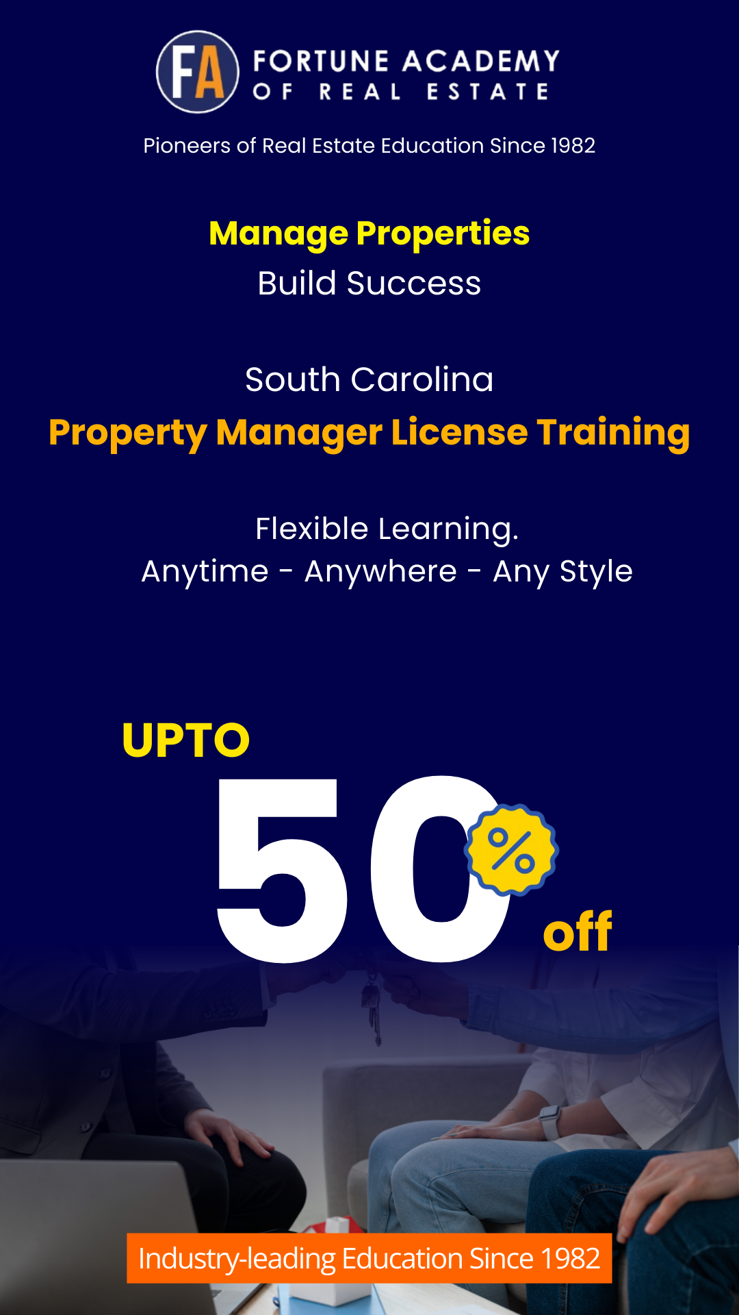 Fortune Academy of Real Estate Facebook ad from Aug 11, 2026