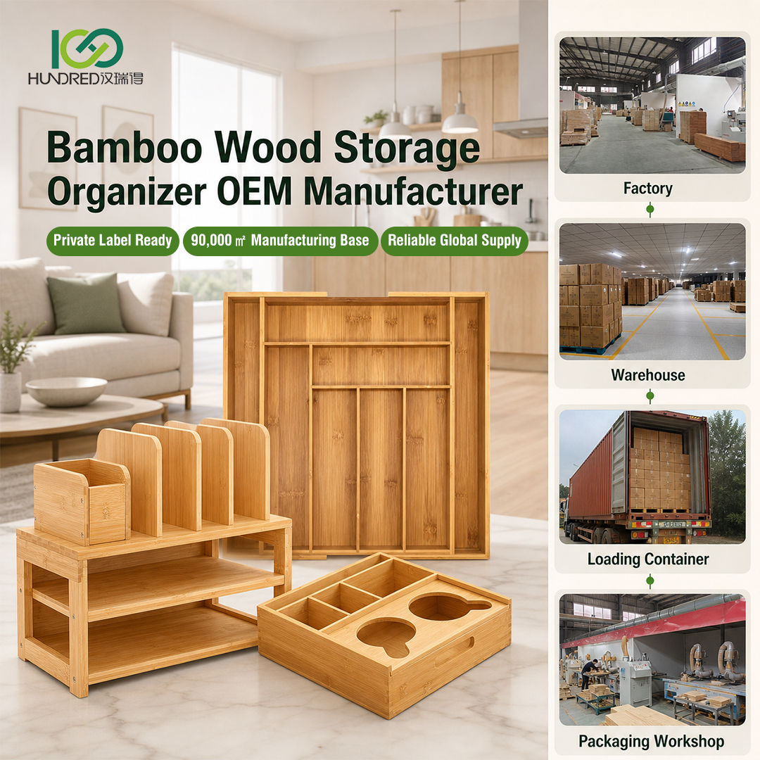 Xiangtan Hundred Houseware Co., Ltd Facebook ad: Importers & Buyers | Bamboo Wood Storage Organizer OEM…
