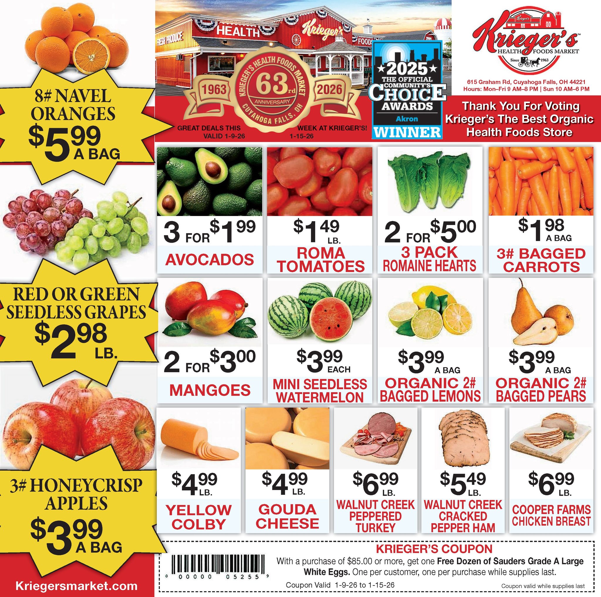 Krieger's Market Facebook ad