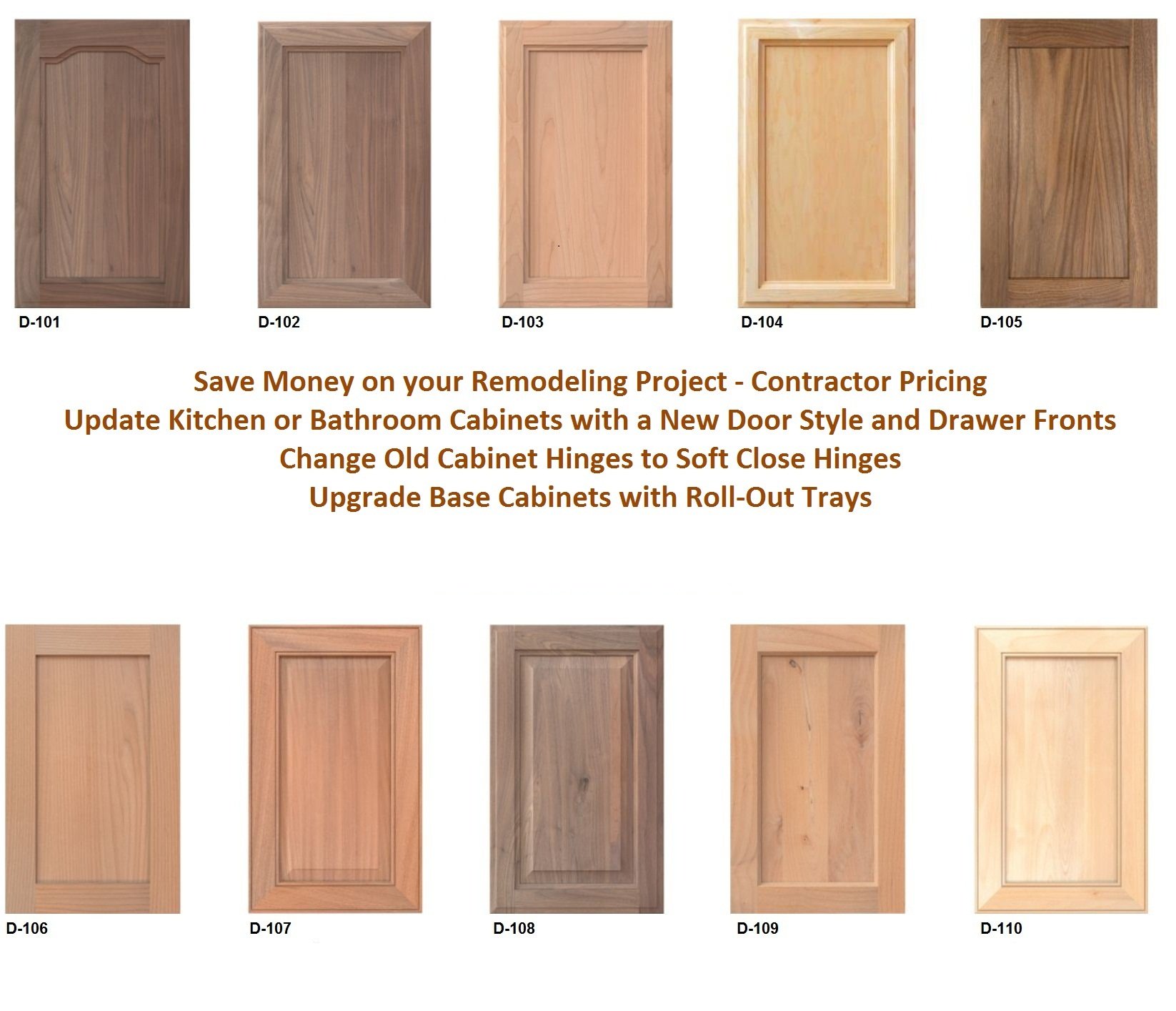 Mark Chavez Facebook ad: Cabinet Doors & Drawer Boxes, Custom Sizes