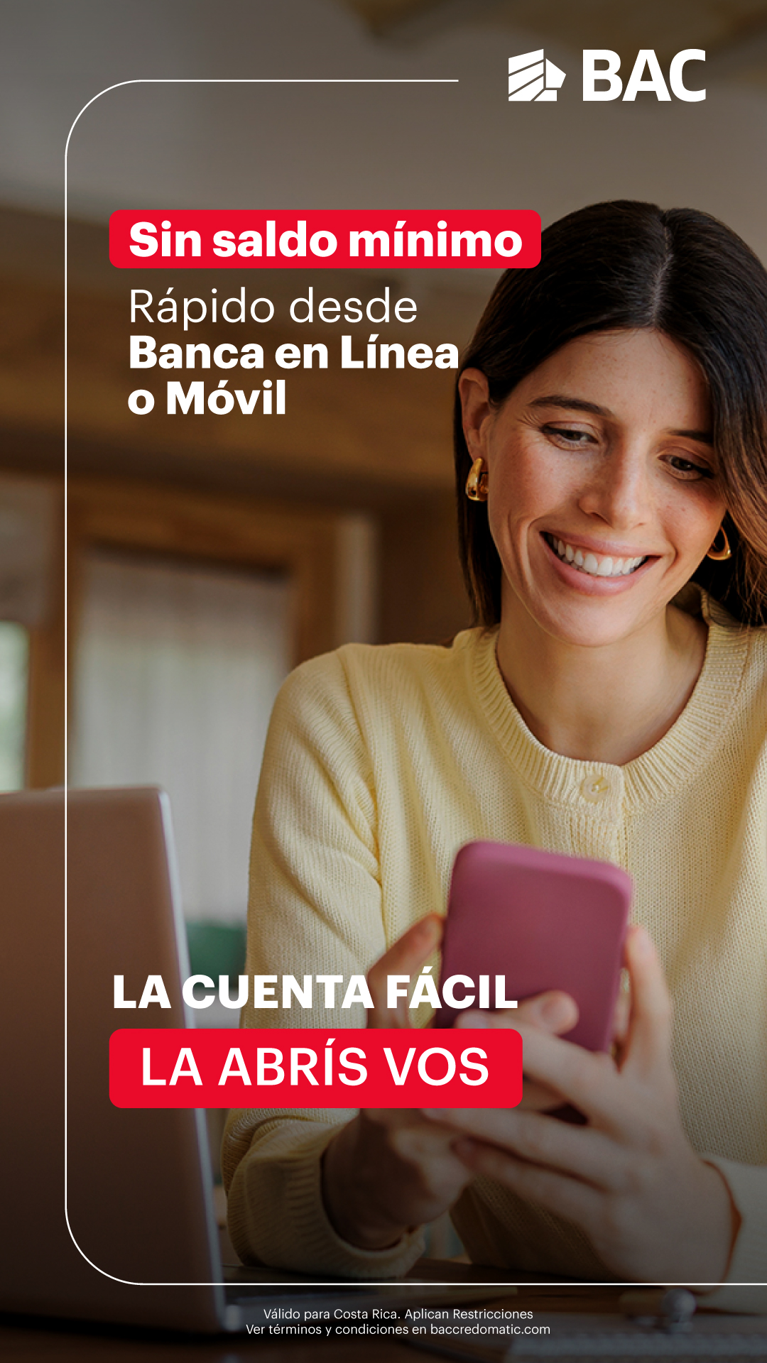BAC Credomatic Facebook ad
