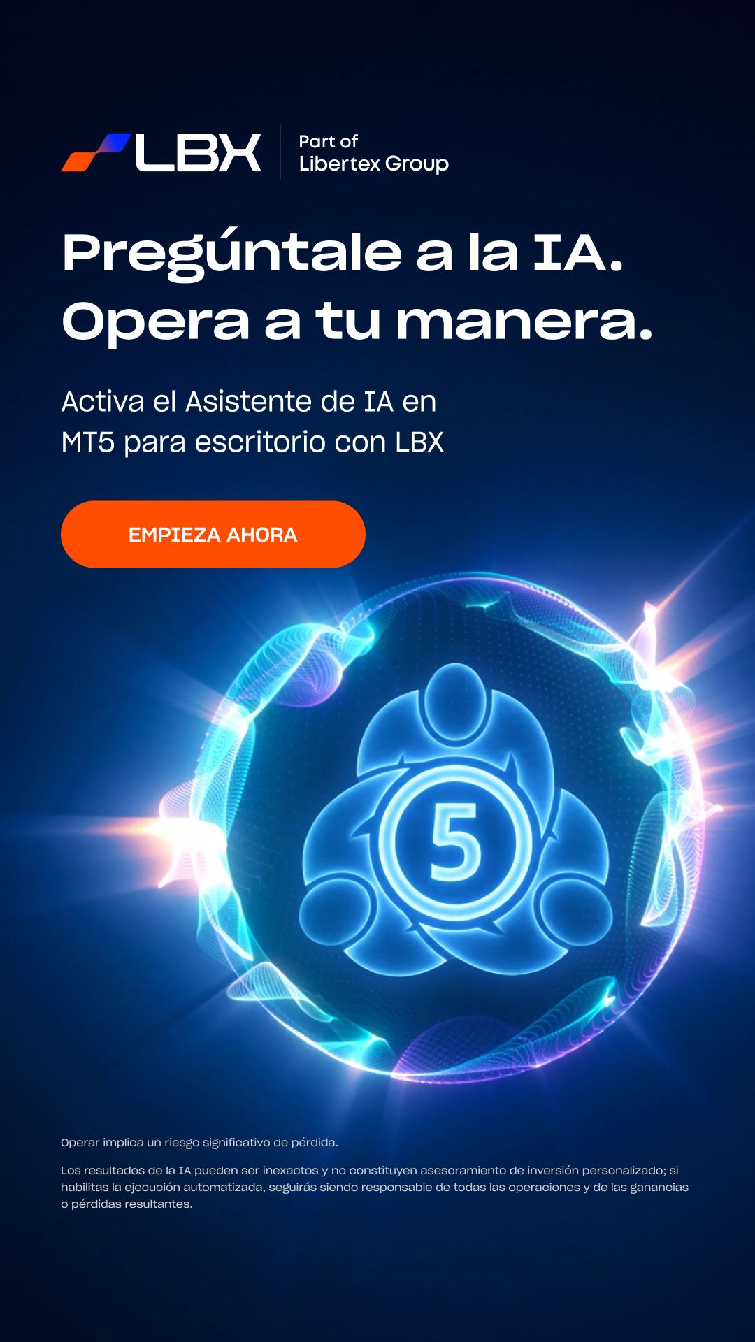 LBX Latin America Facebook ad: Trading con IA en MT5