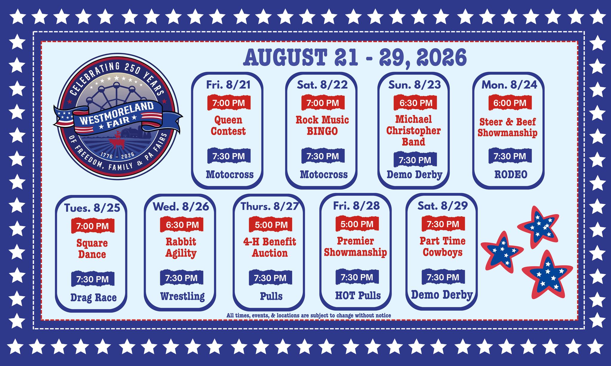 Westmoreland Fair Facebook ad: The 2026 Westmoreland Fair is packed with nine…