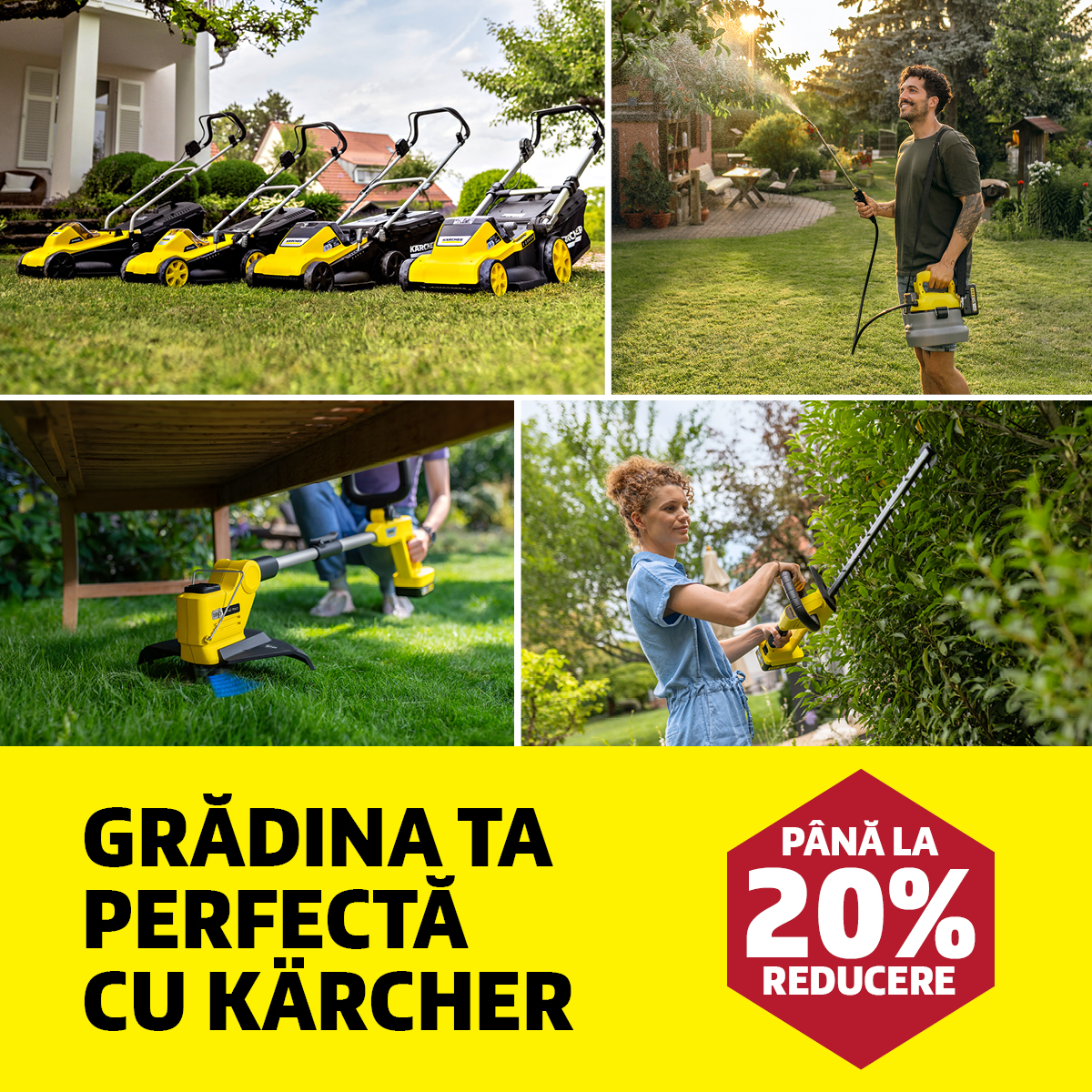 Kärcher Facebook ad: Profită de reducerile la aparatele pentru grădină Kärcher…