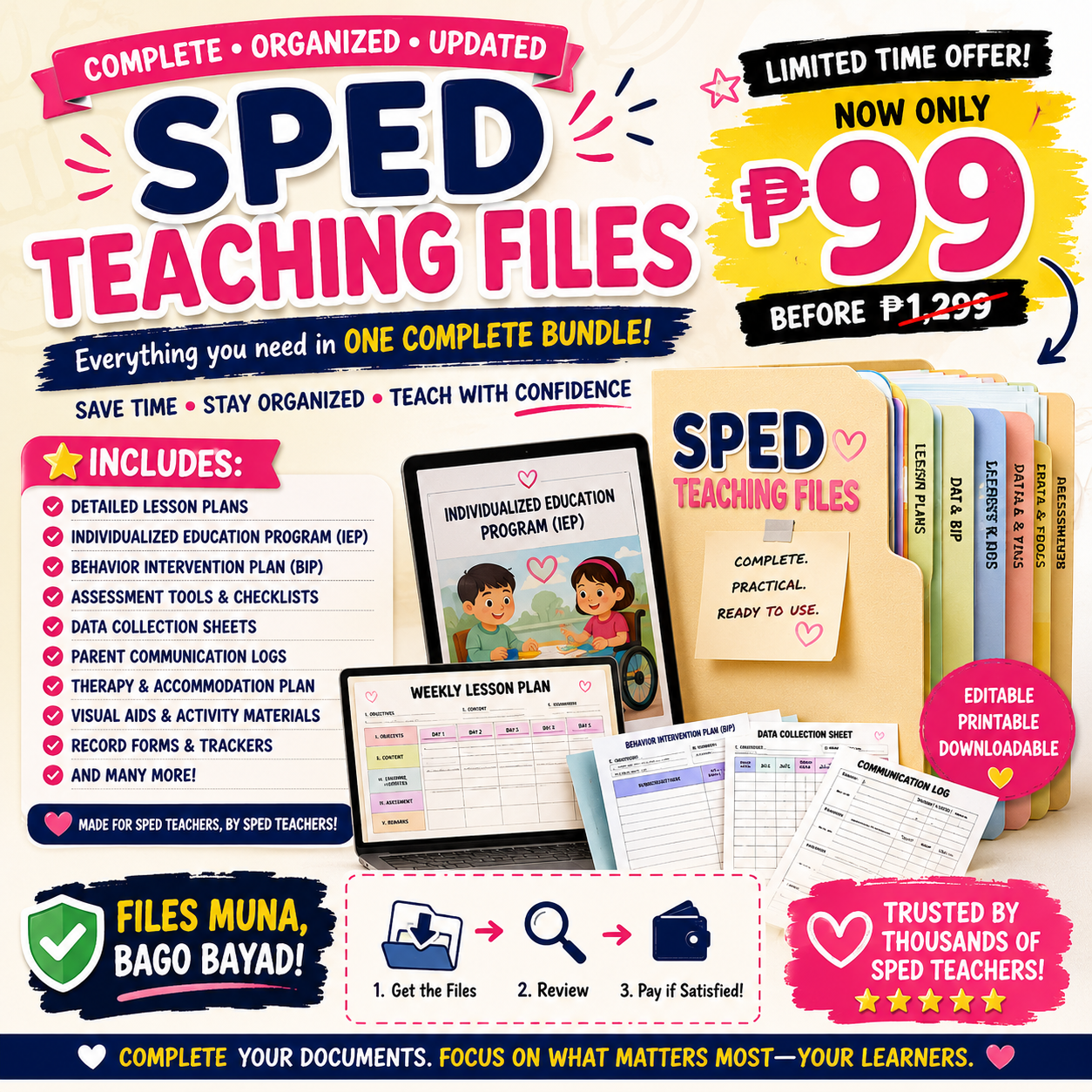 SPED Teaching Fiiles Facebook ad