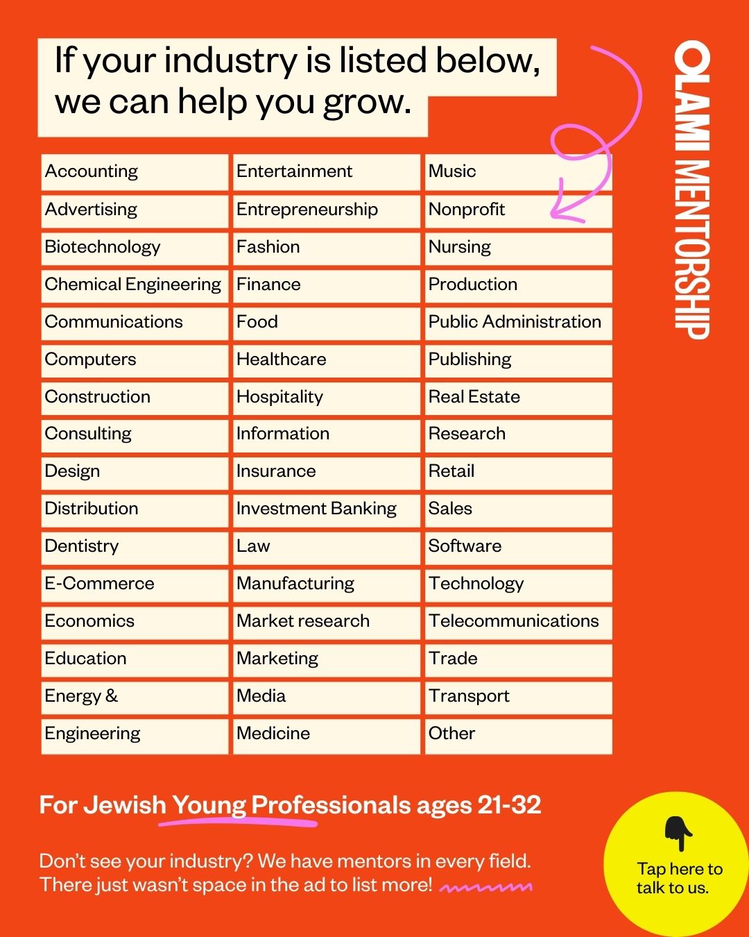 Olami Mentorship Facebook ad