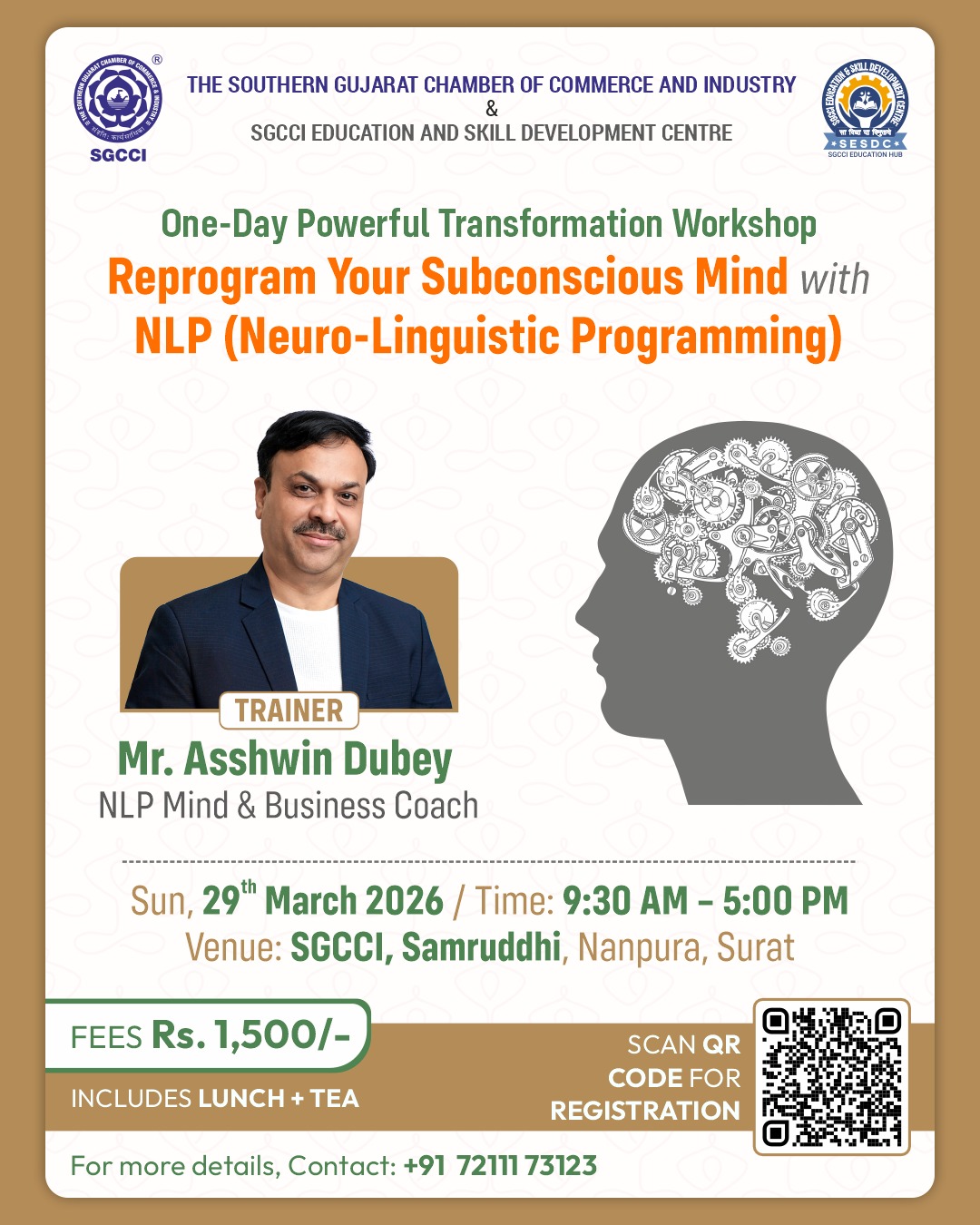 SGCCI Facebook ad: Reprogram Your Mind with NLP
