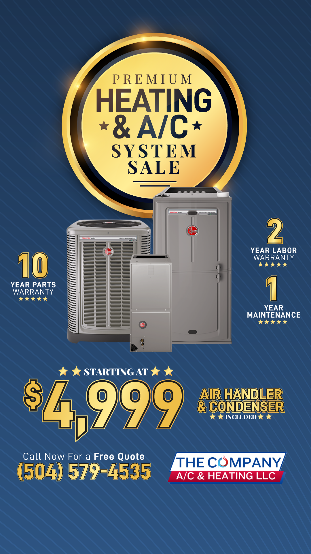 The Company A/C, Heating & Roofing Facebook ad from May 29, 2026