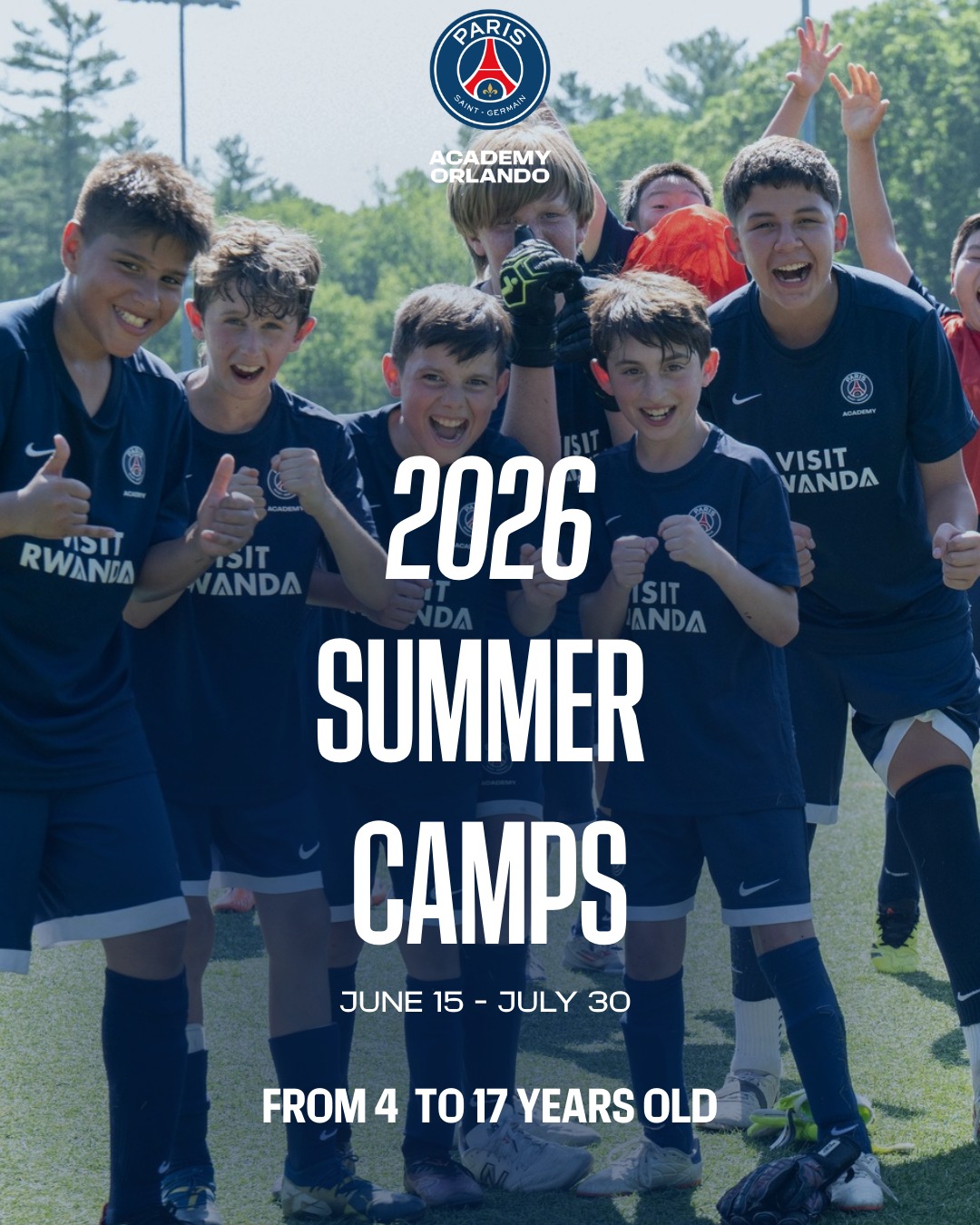 Paris Saint-Germain Academy Orlando Facebook ad