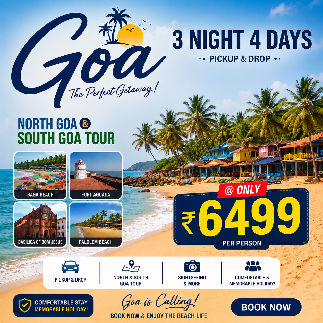 Diskounto Holidays Facebook ad: Goa Package Starting at Best Price