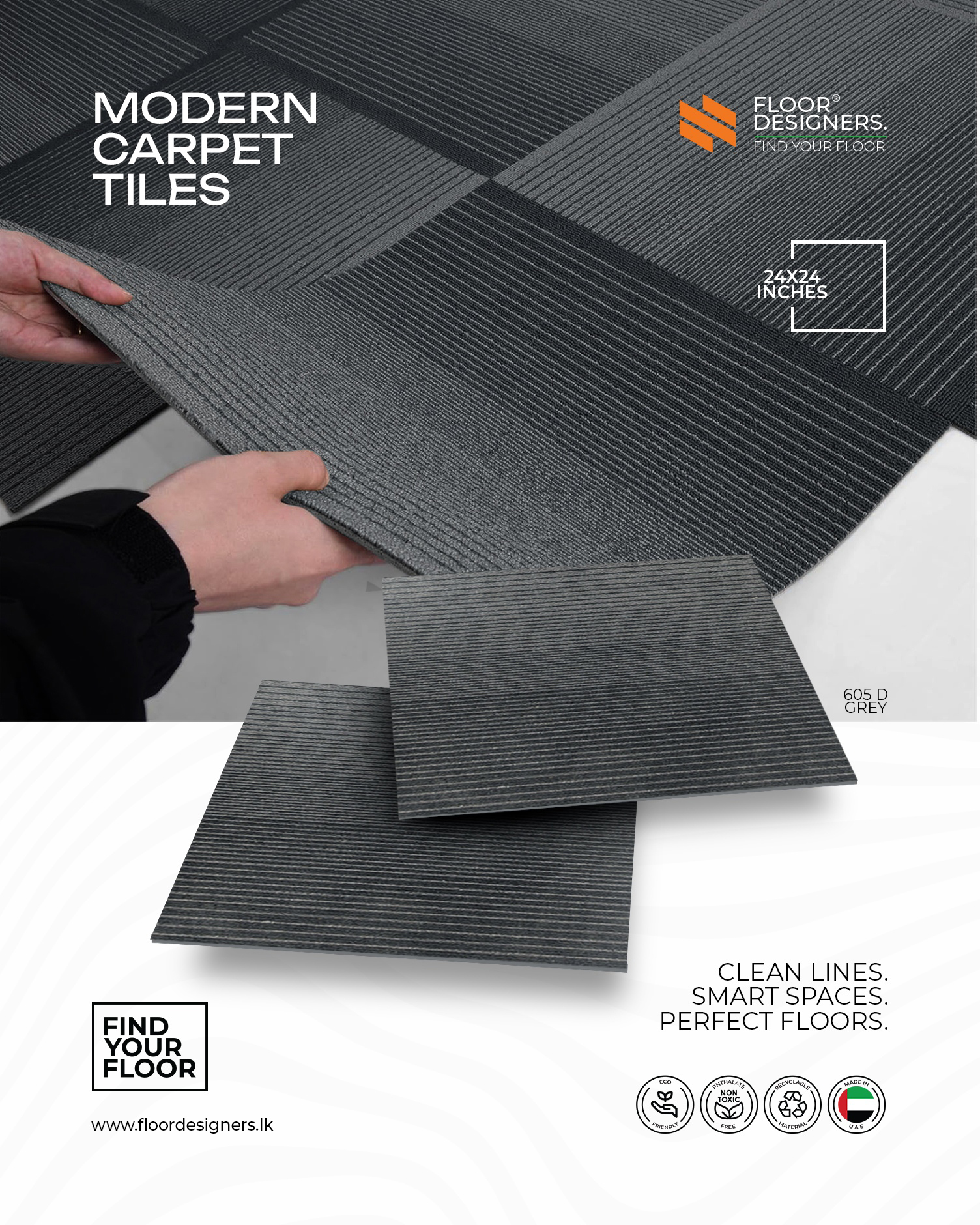 Floor Designers Facebook ad: Modern Carpet Tiles