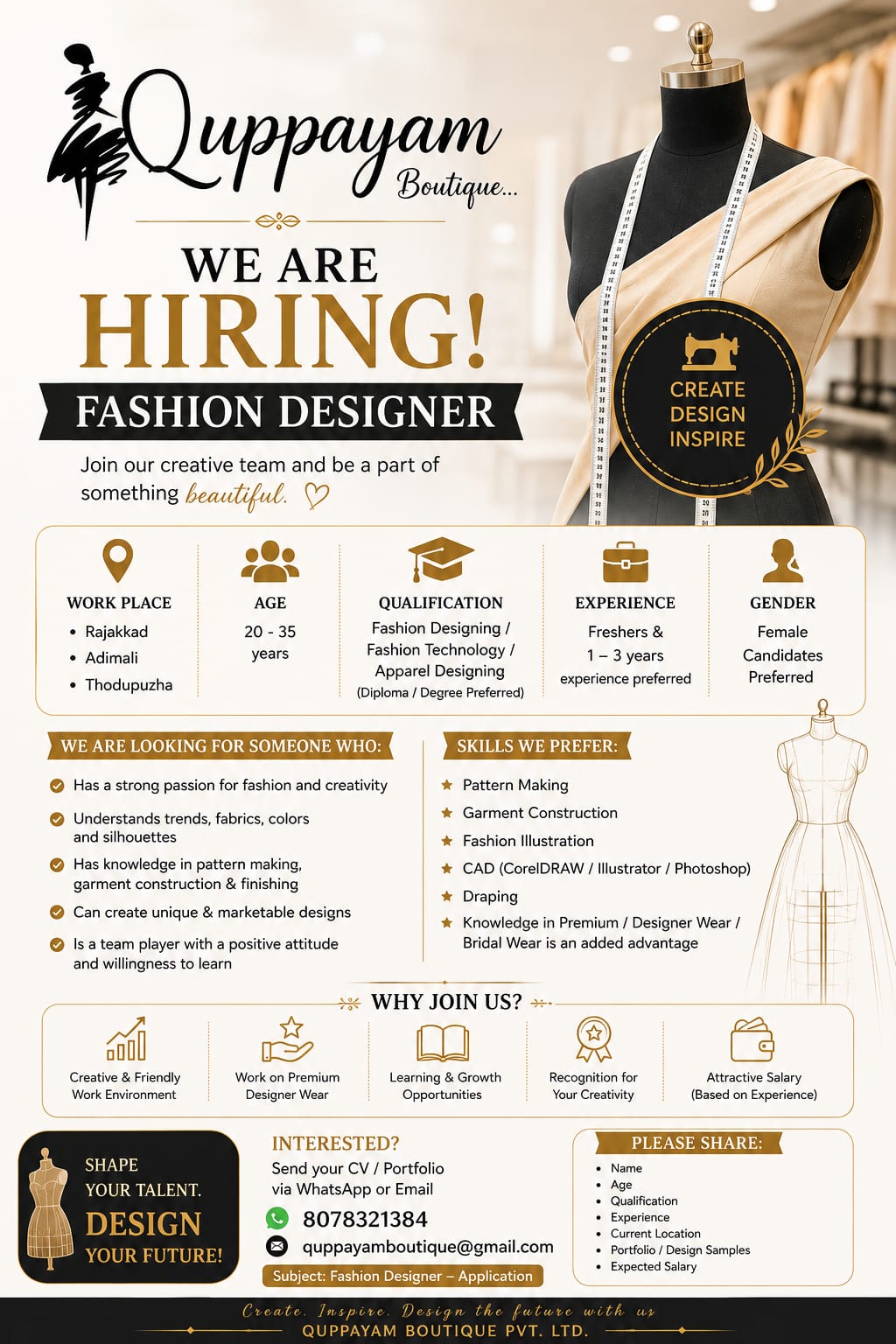 Quppayam boutique Facebook ad