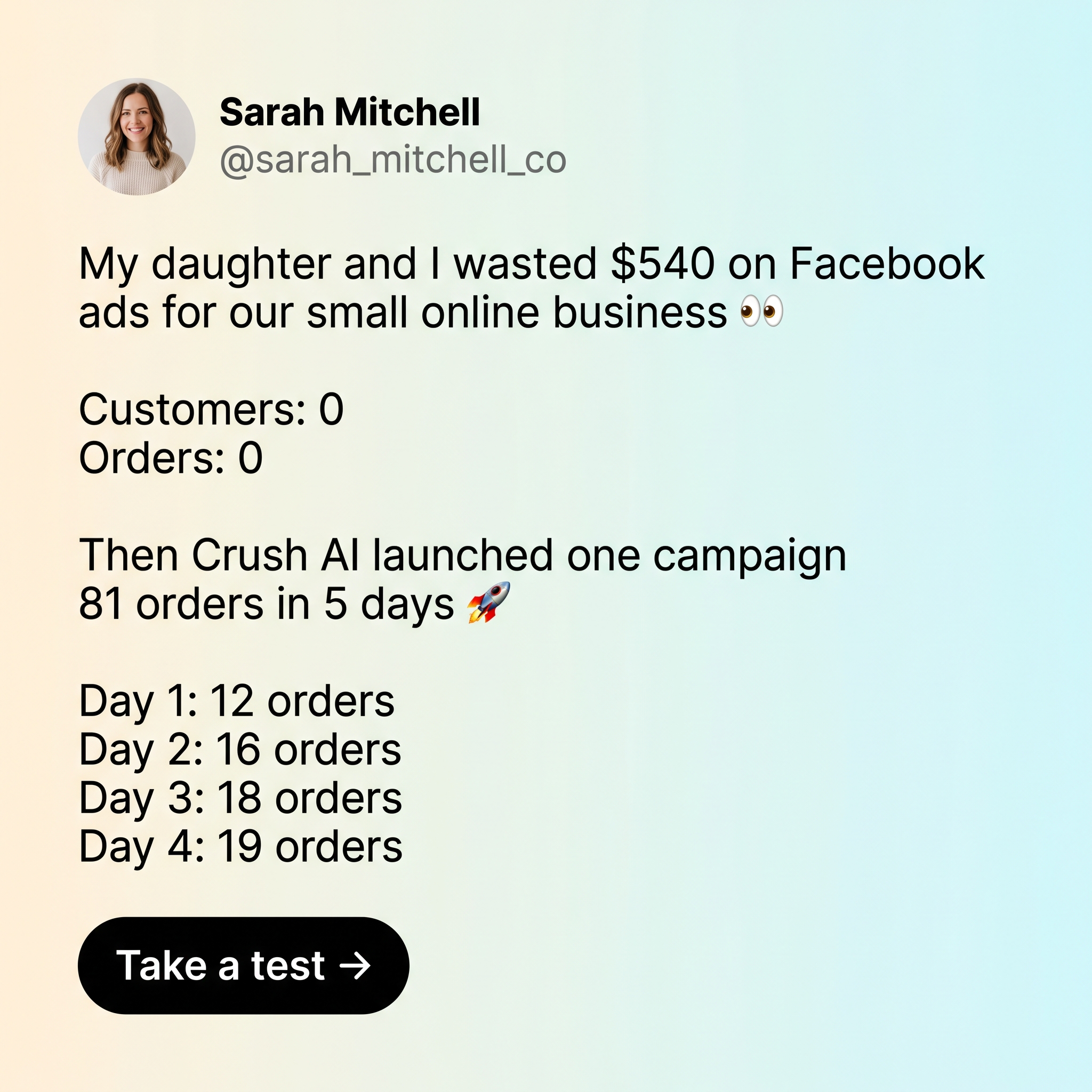 trycrush.ai Facebook ad