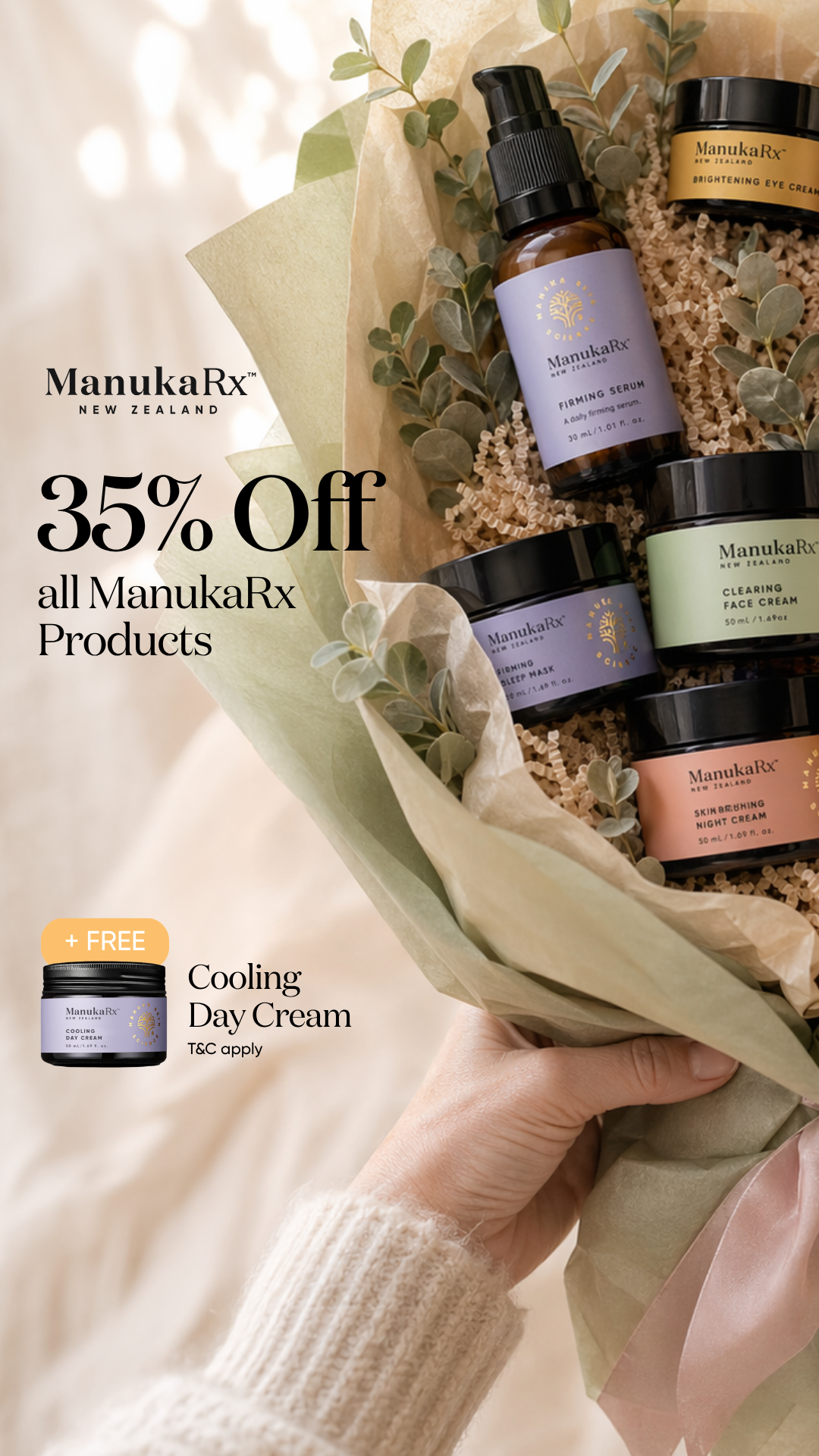 ManukaRx Natural Skincare Facebook ad