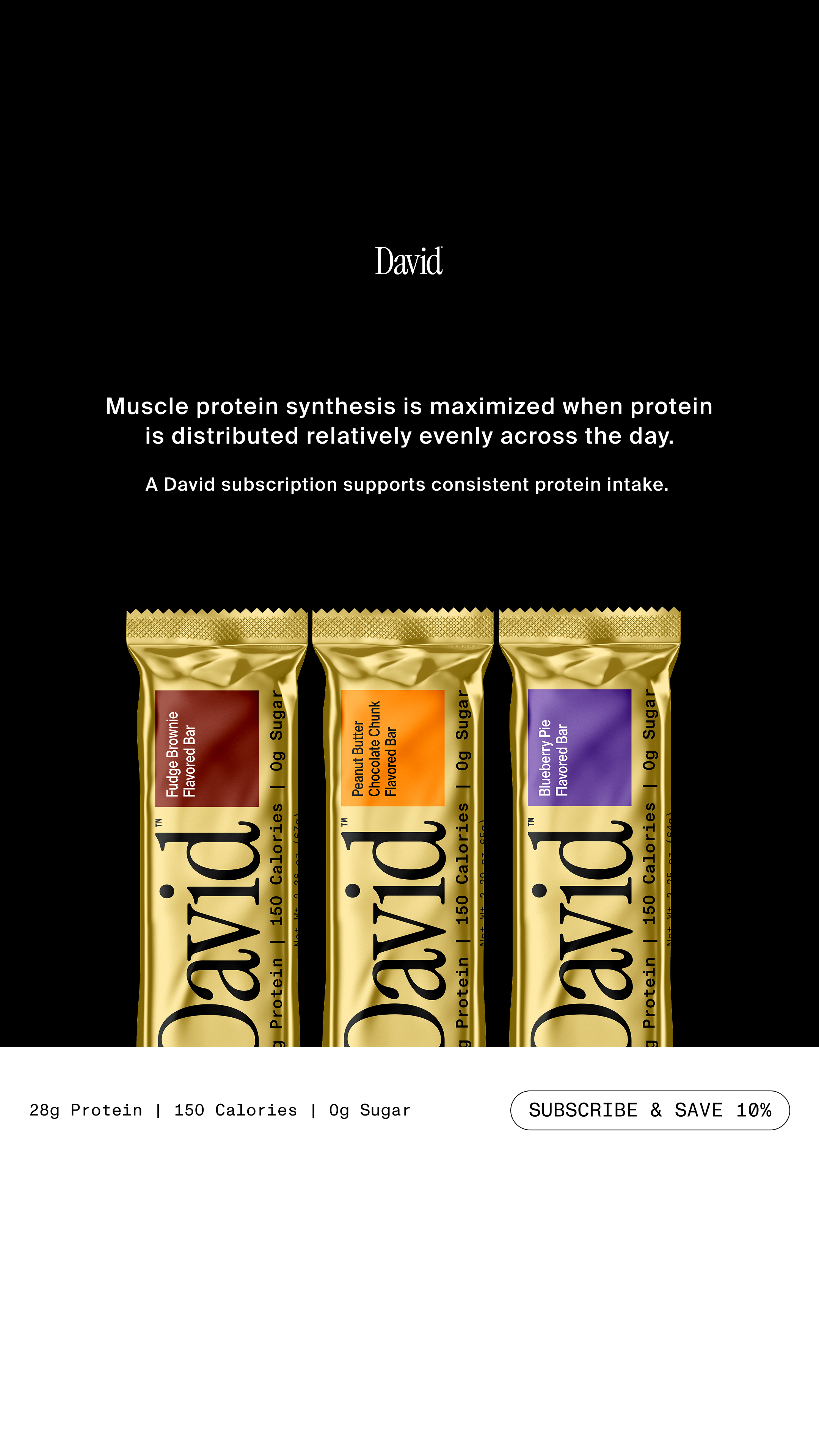 David Protein Facebook ad
