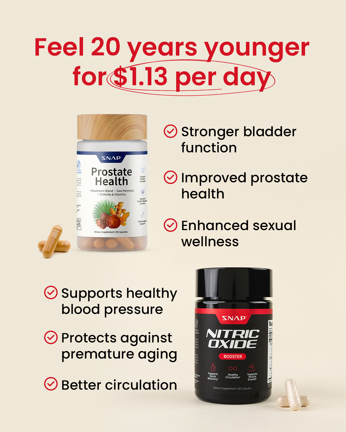 Snap Supplements Facebook ad