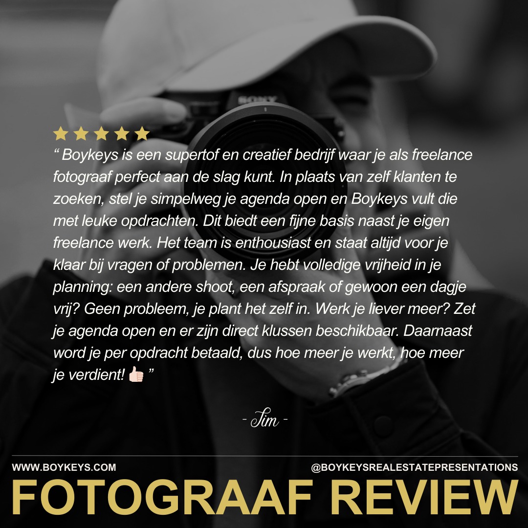 Boykeys Real Estate Presentations Facebook ad: Woningfotograaf worden? Bij Boykeys werken we met een…