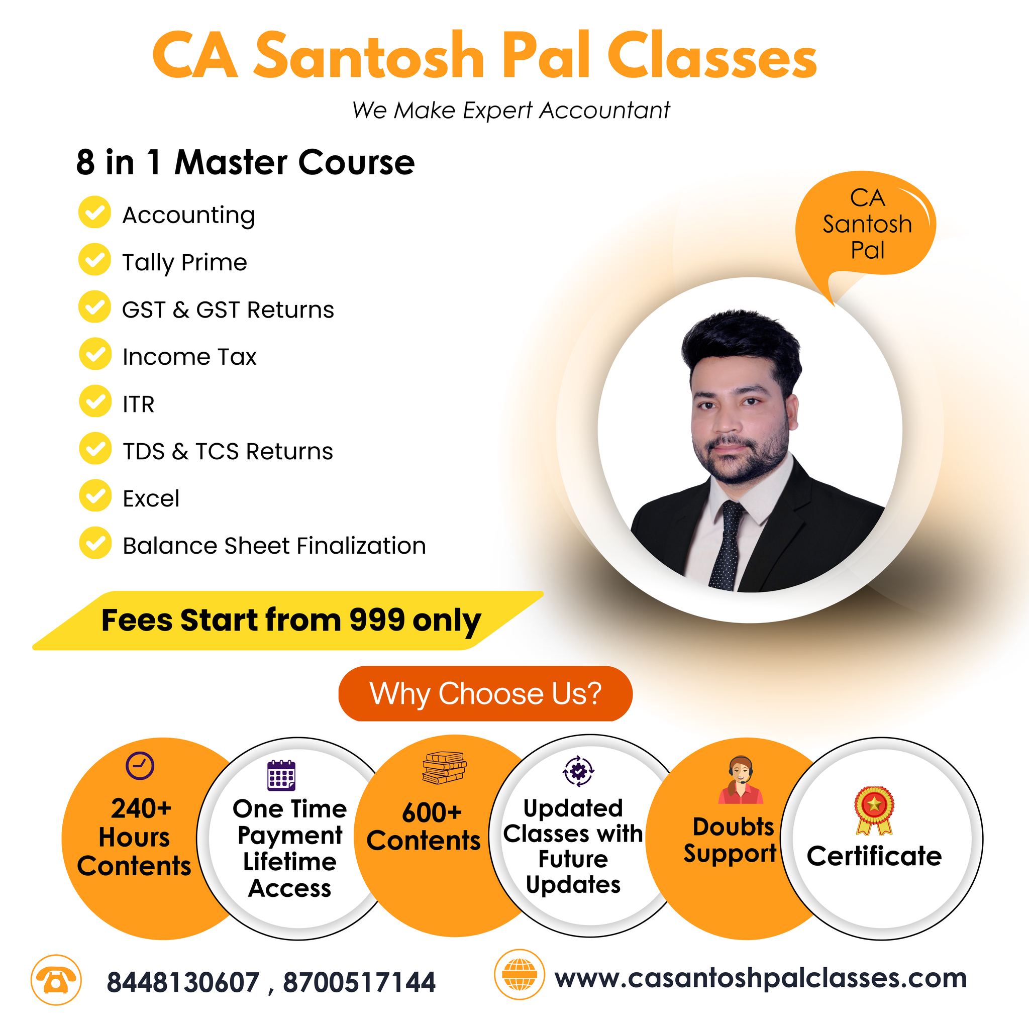CA Santosh Pal Classes Facebook ad