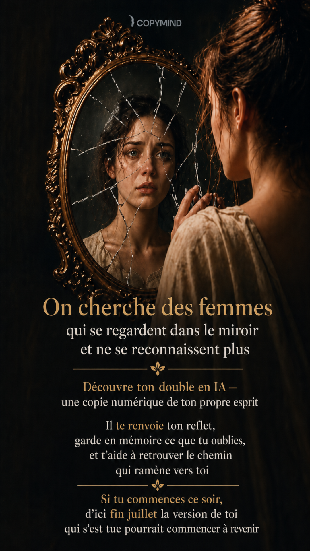 Copymind: reflection with AI twin Facebook ad