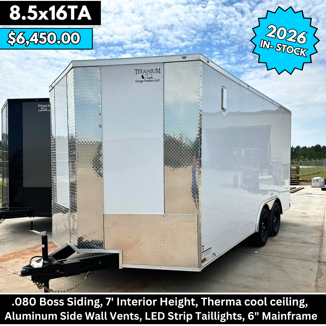 Boss Cargo Trailers Facebook ad: BRAND NEW 2025 8.5-Wides are in stock and…