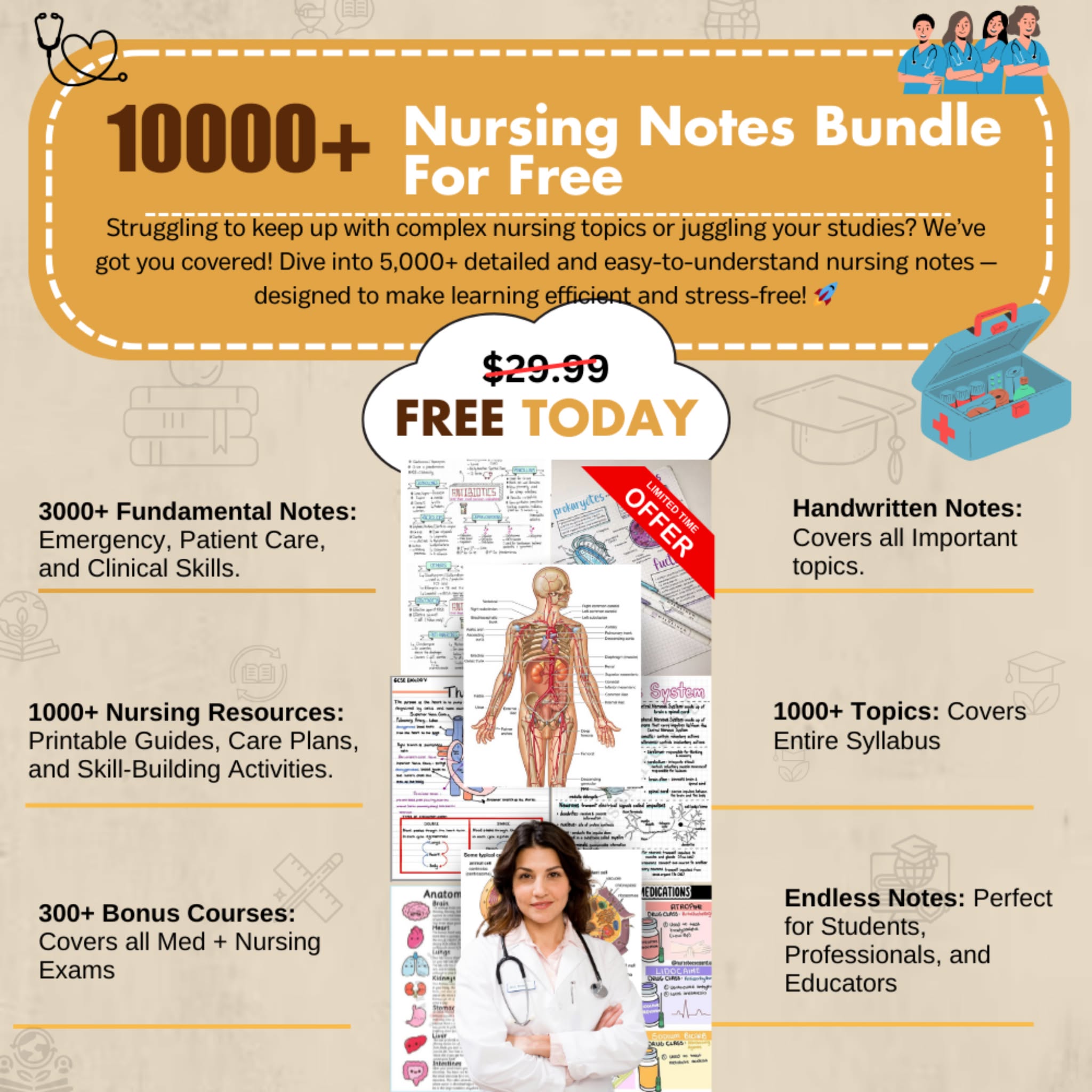 Dr Elina Facebook ad: Free Today!