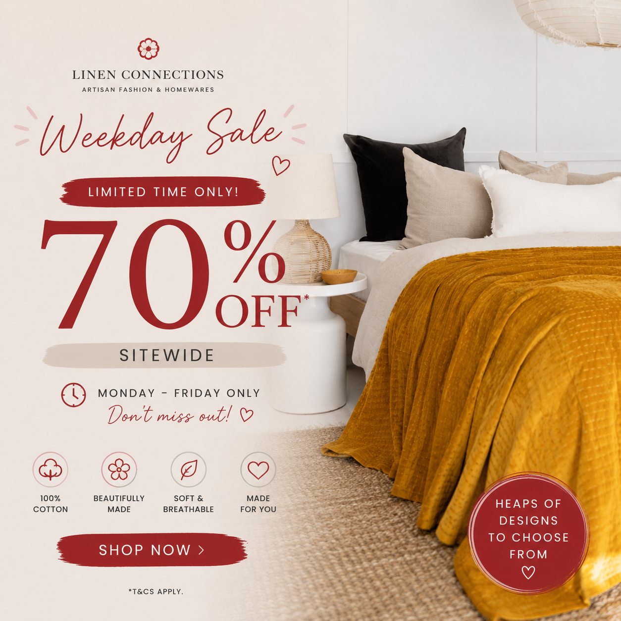 Linen Connections Facebook ad