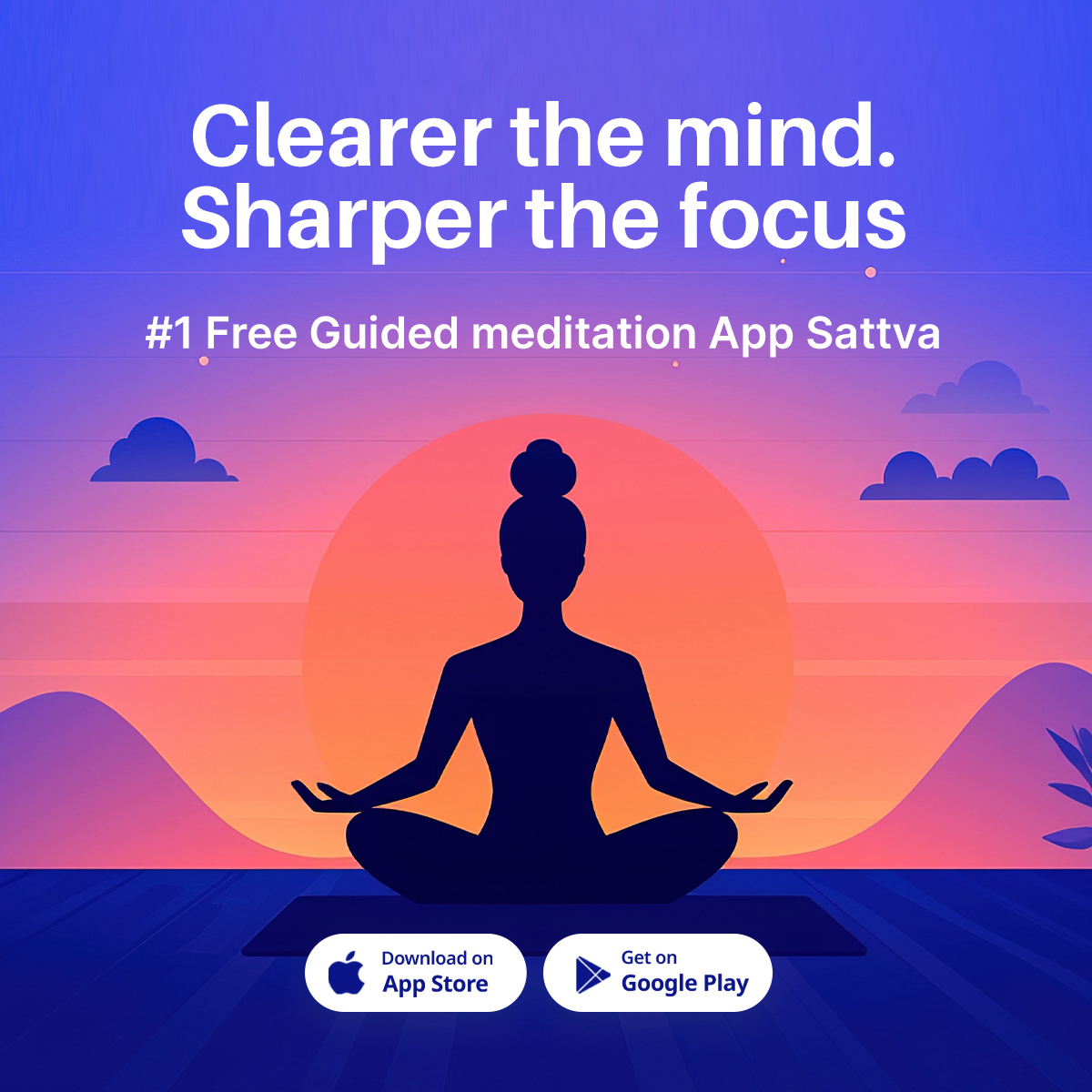 Sattva Meditation App  Facebook ad