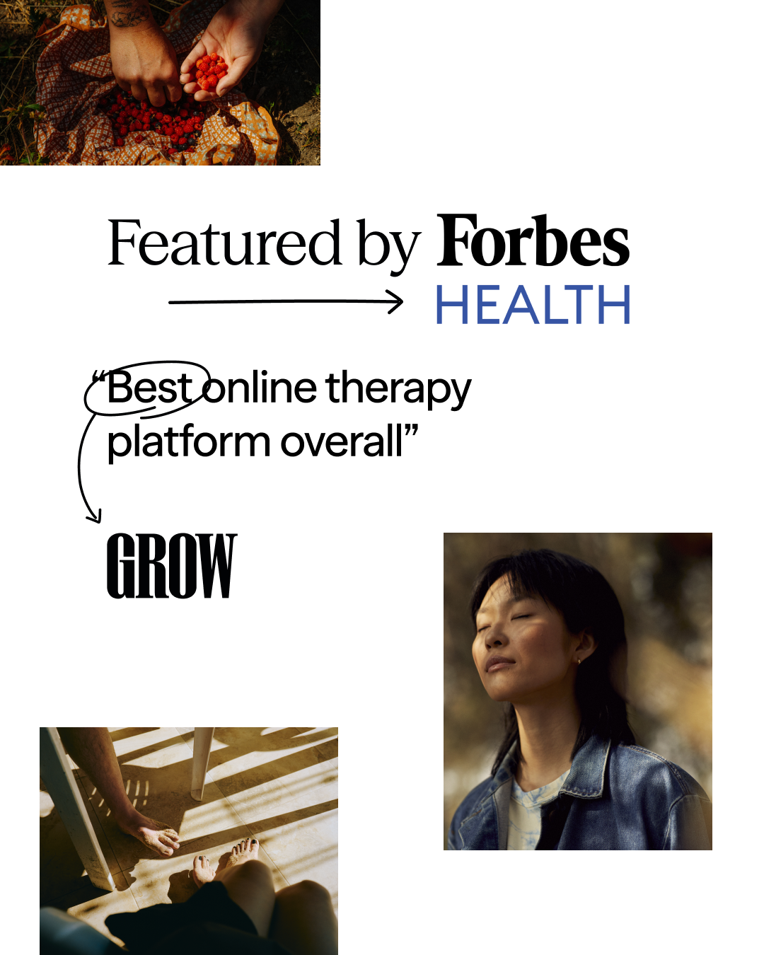 Grow Therapy Facebook ad: The therapy platform experts recommend