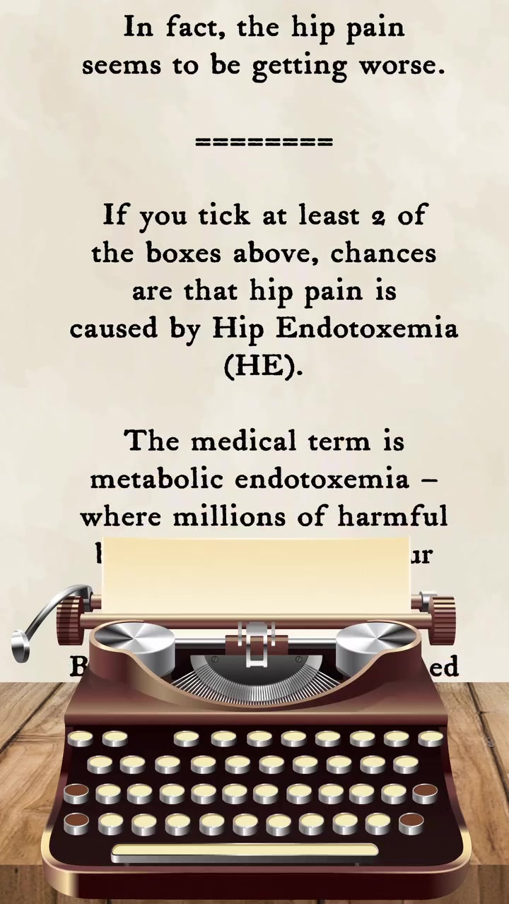 Best Probiotics For Menopause Facebook ad: Achy Hips? It's Not Arthritis.