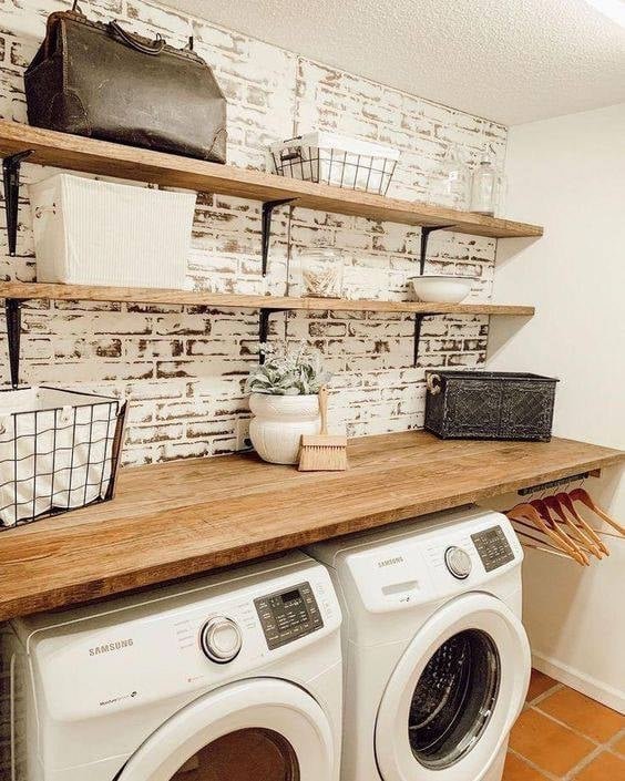 Sarah Miller Facebook ad: Laundry Room Reclaimed shelf and display boards