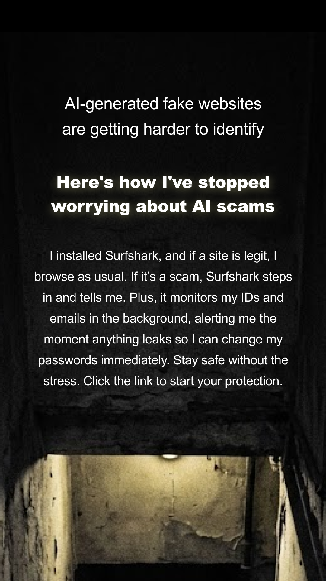 Surfshark Facebook ad: Try free data leak check
