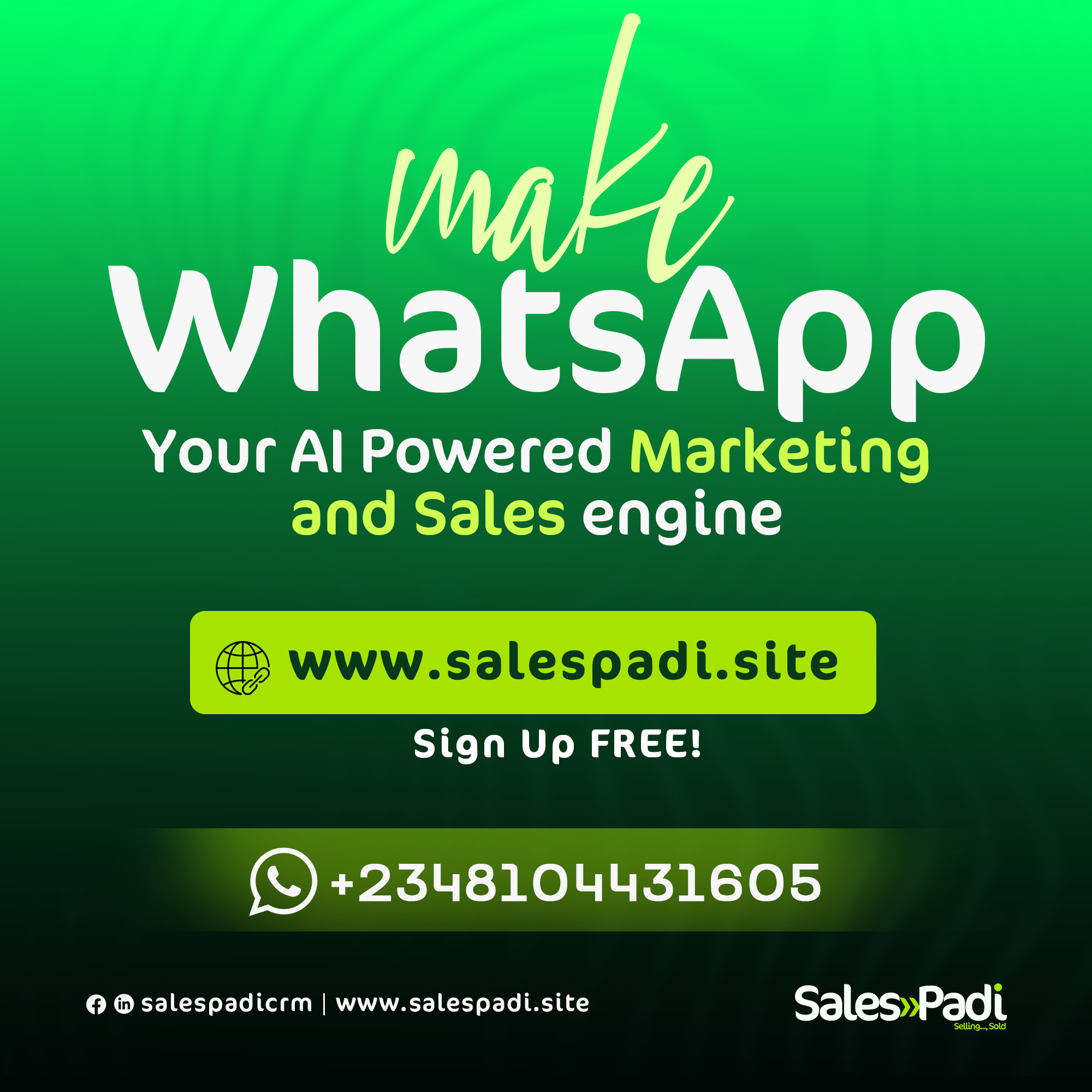 SalesPadi CRM Facebook ad: Managing leads, follow-ups, and sales shouldn’t be…