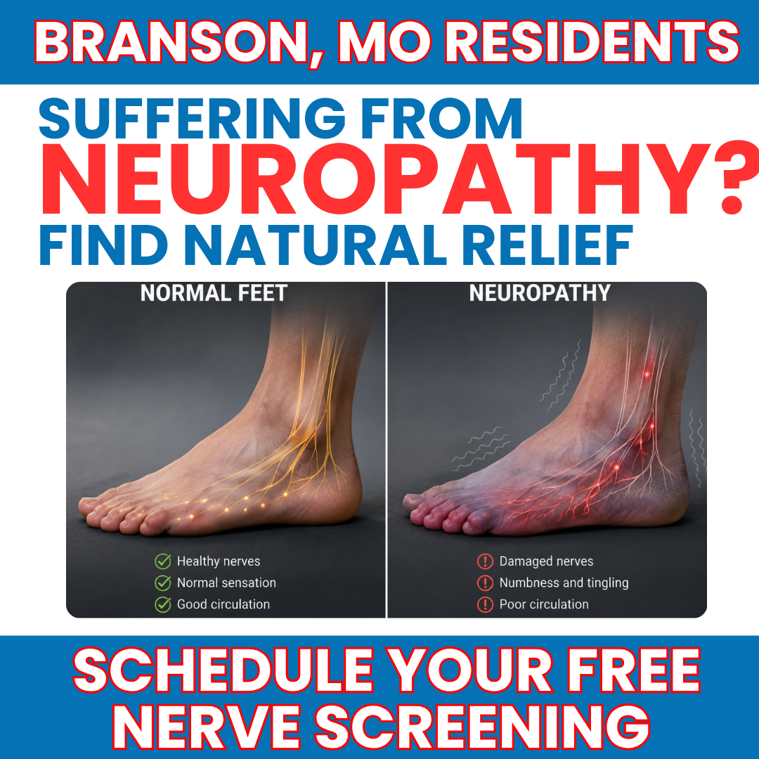 NuVive Medical Facebook ad: 𝐅𝐑𝐄𝐄 Nerve Pain Relief Session + Screening with Blood…
