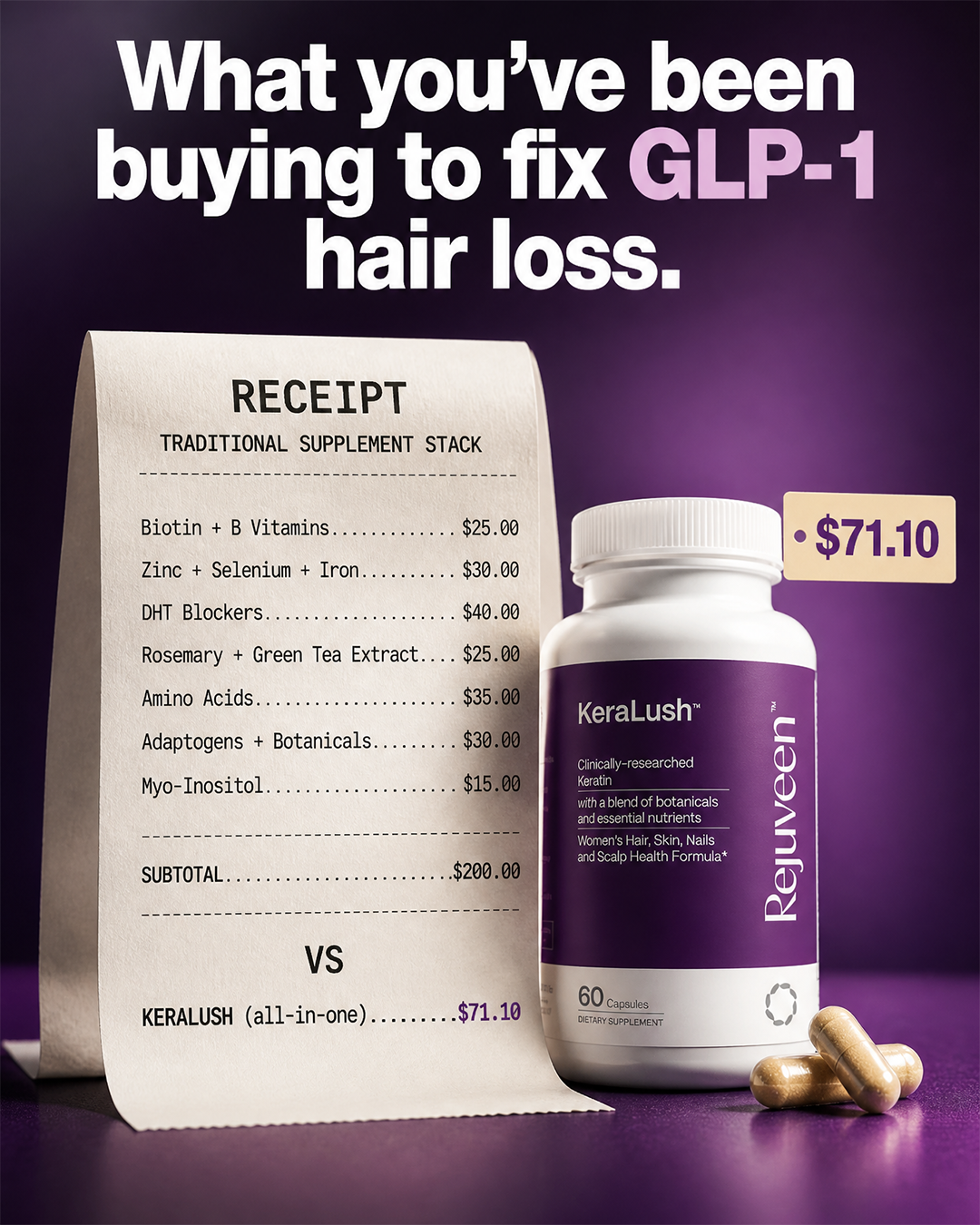 KeraLush Facebook ad