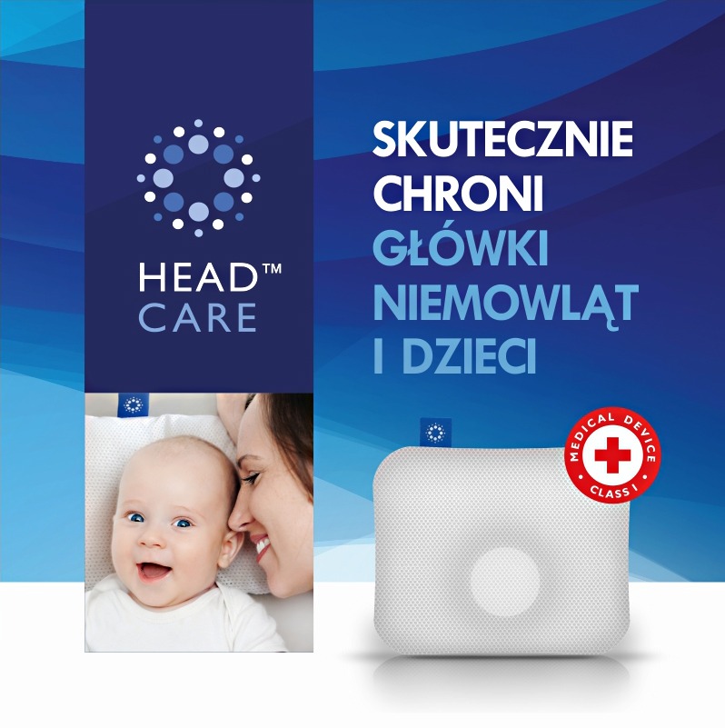 Headcare.co Facebook ad: Ortopedyczna poduszka dla niemowląt korygująca kształt…