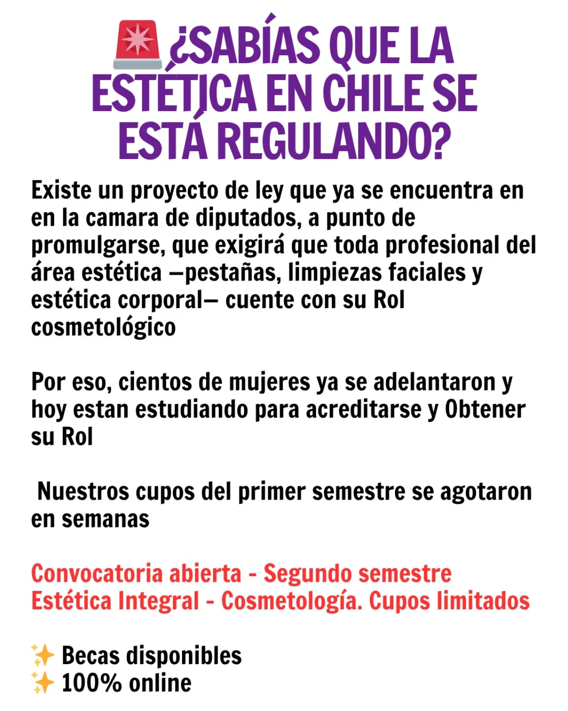 OTEC Sandra Domínguez Facebook ad: ¿Sabías que la estética en Chile hoy está…