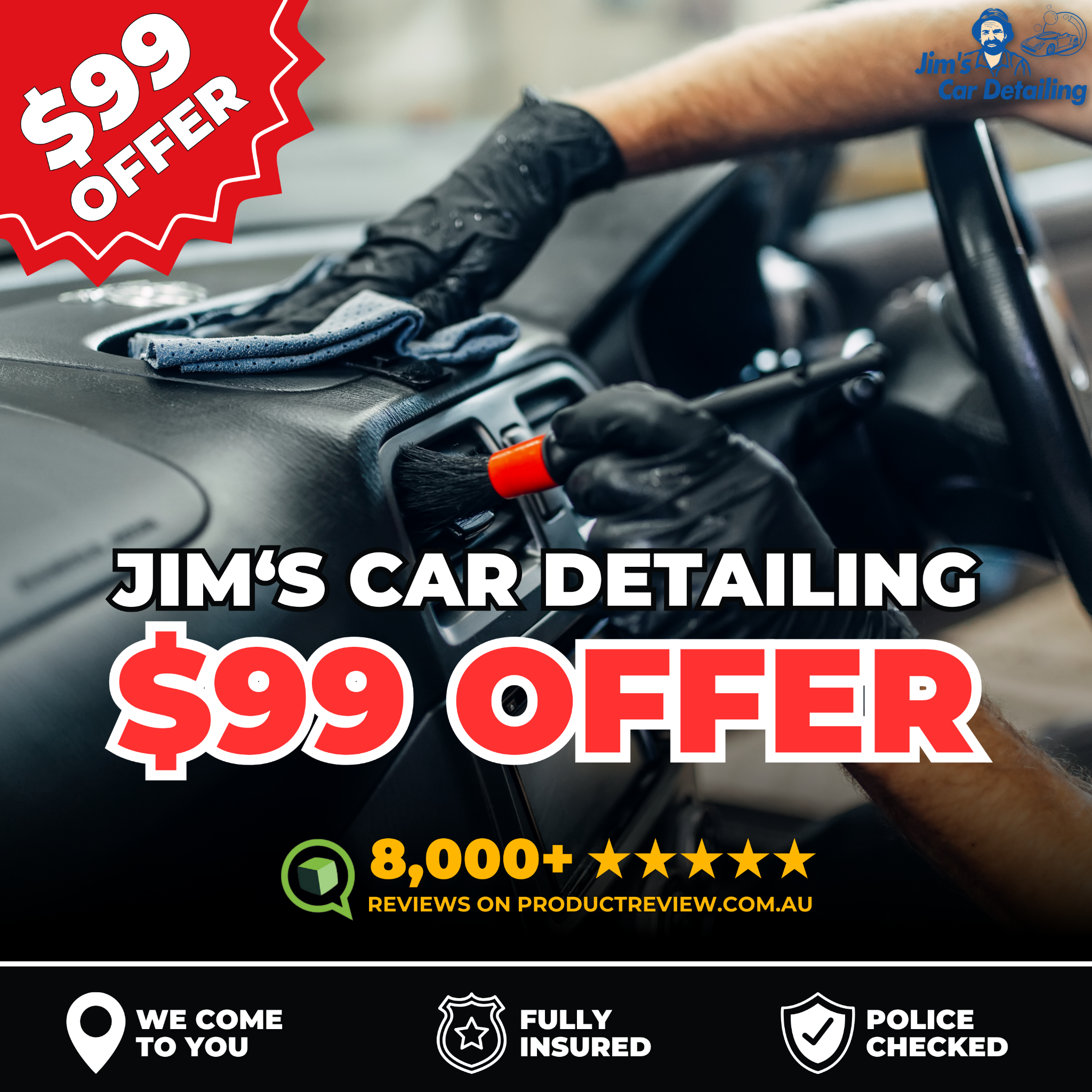 Jim's Car Detailing Facebook ad