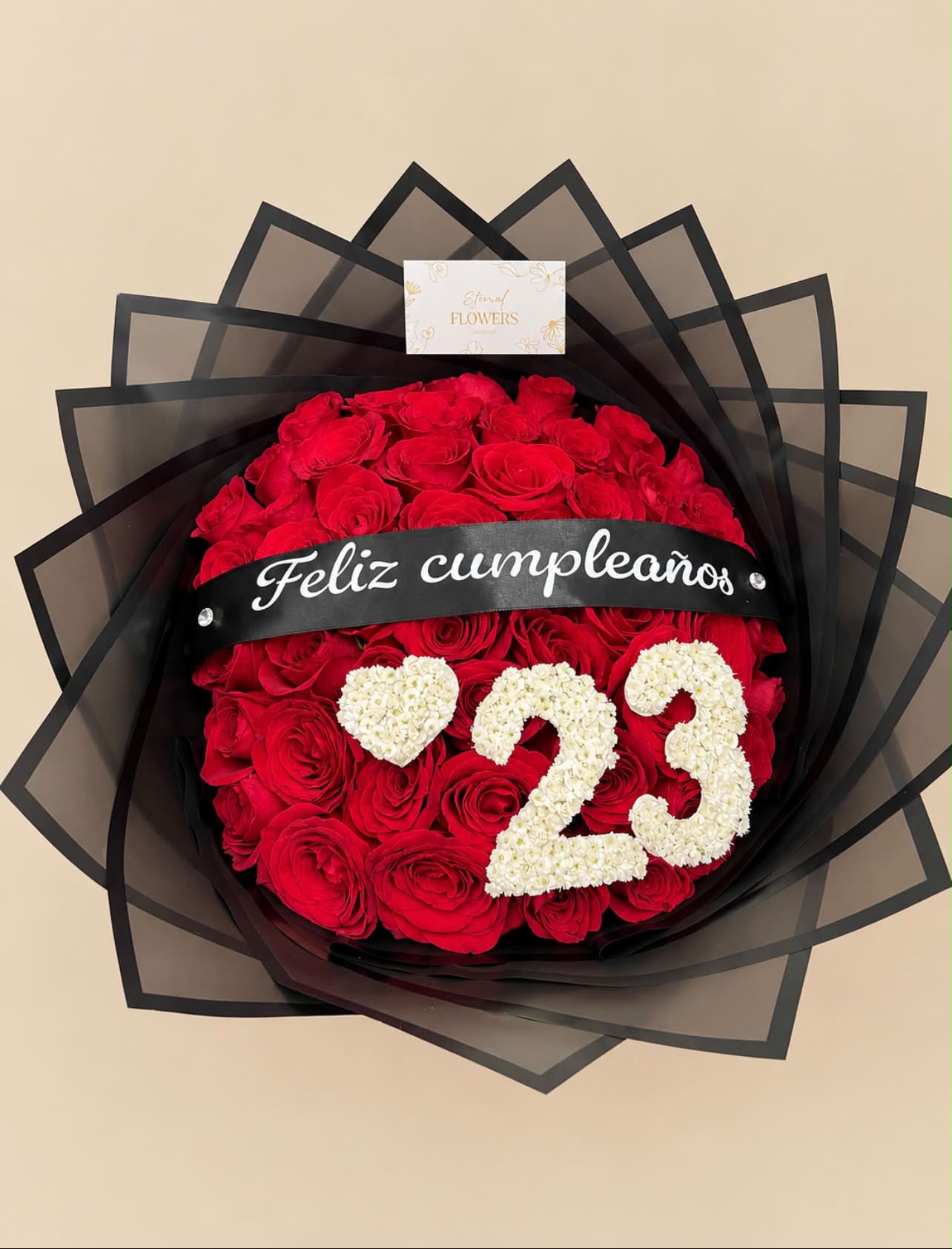 Eternal Flowers Facebook ad: Number bouquet �� ￼⁨866 138 5837