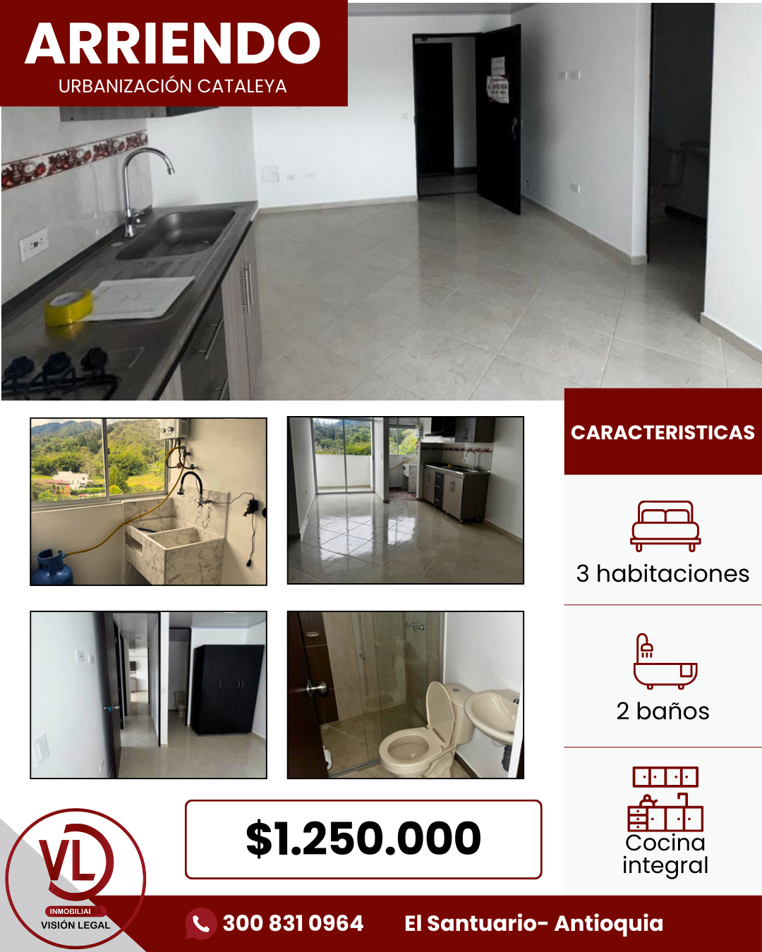 Inmobiliaria Visión Legal Facebook ad: ¿Buscas casa, apartamento o finca en arriendo?